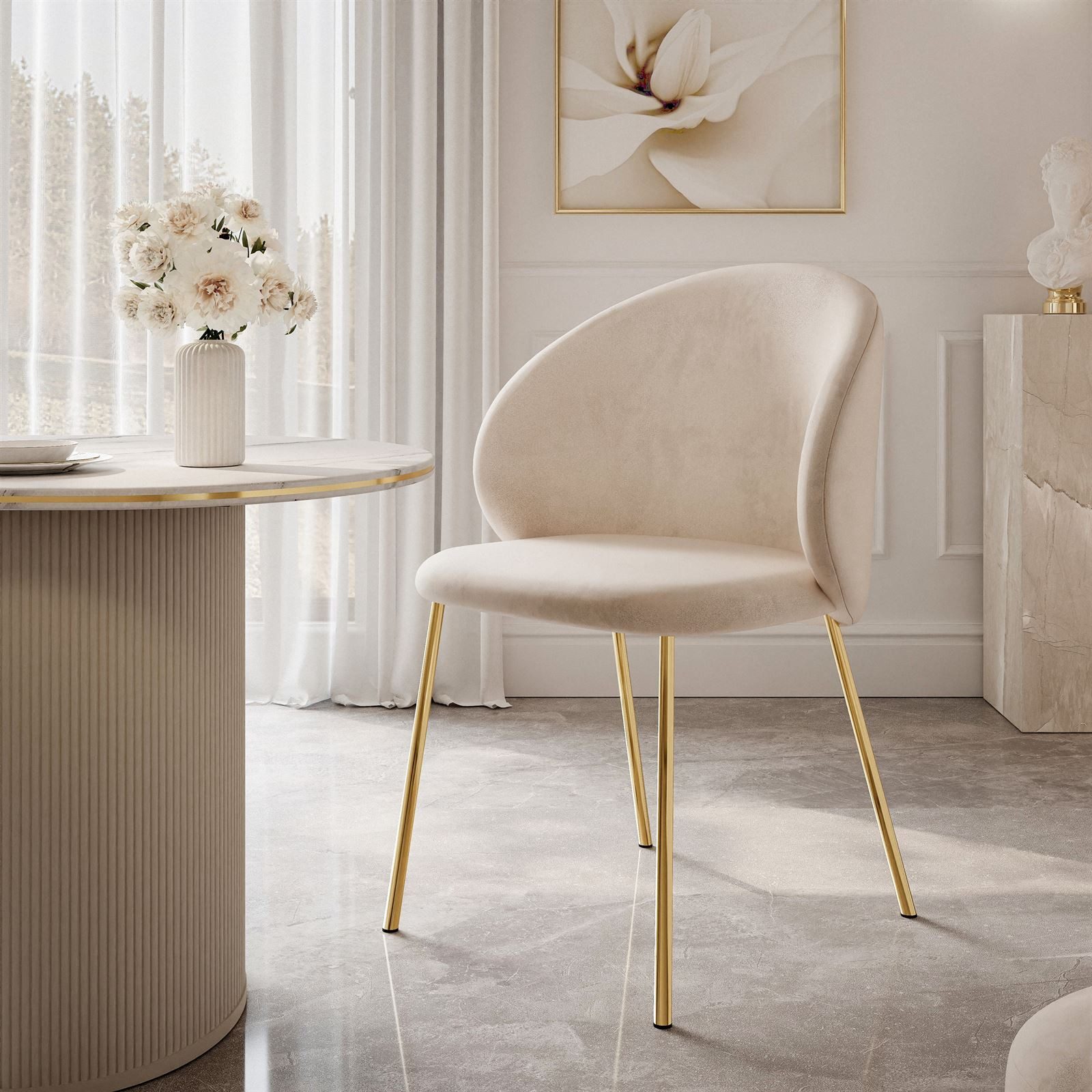 Lookway Polsterstuhl AURUM auf goldenen Beinen, günstig online kaufen