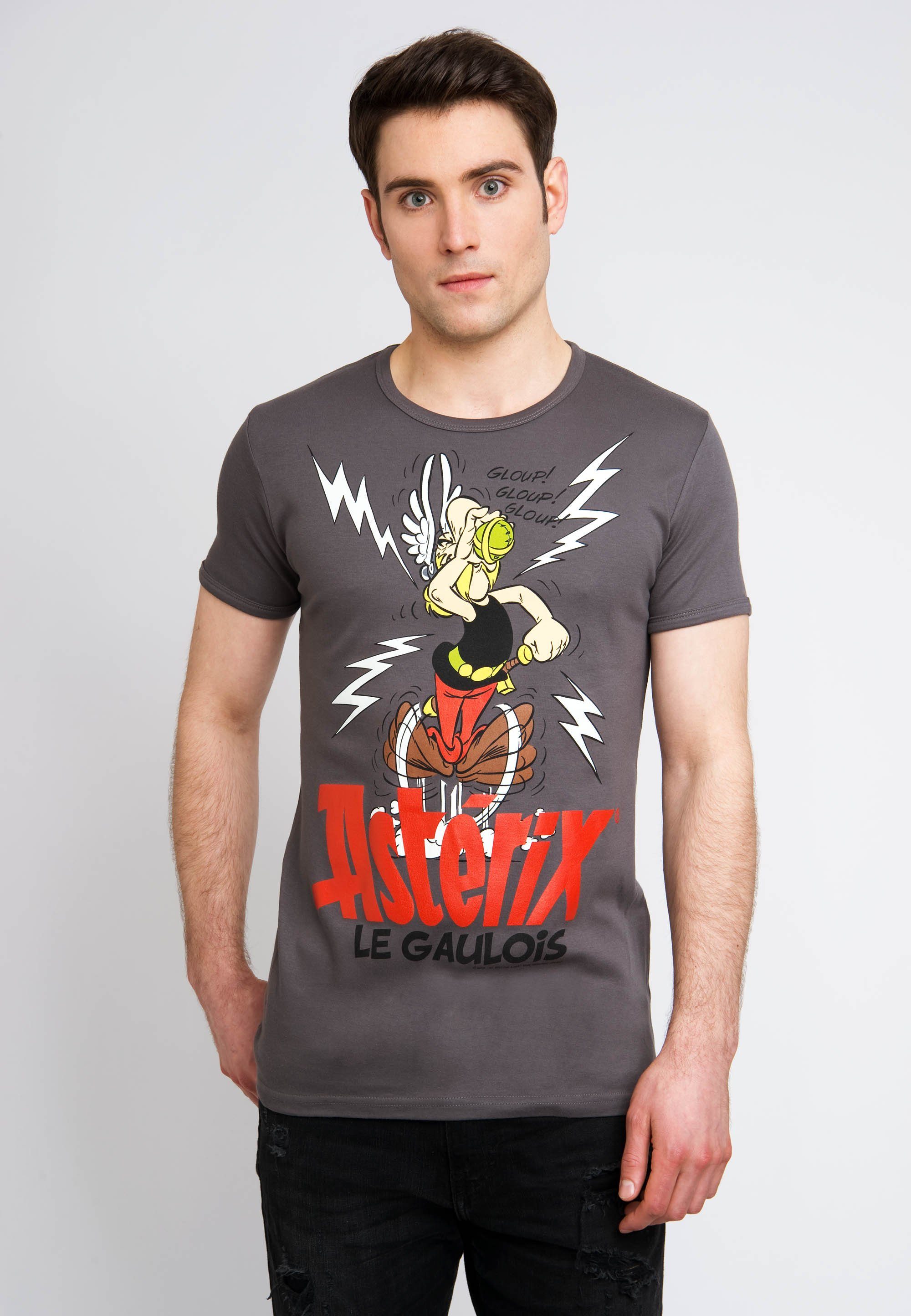 LOGOSHIRT T-Shirt Asterix Le Gaulois mit Asterix- und Zaubertrank-Print