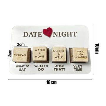 Rutaqian Spielesammlung, Date Night Würfel für Paare, Lustiges Romantisches Datums-Würfel-Set, Entscheidungswürfel, Paarwürfel, Date Night Dice Kit
