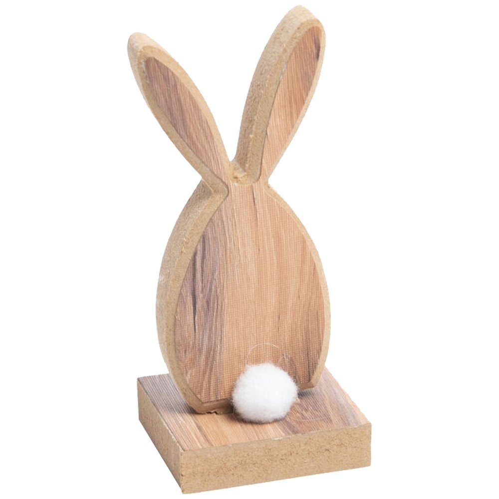 Dekofigur Osterhase Dekofigur Osterdeko Holzdeko Holz natur 10x21 cm