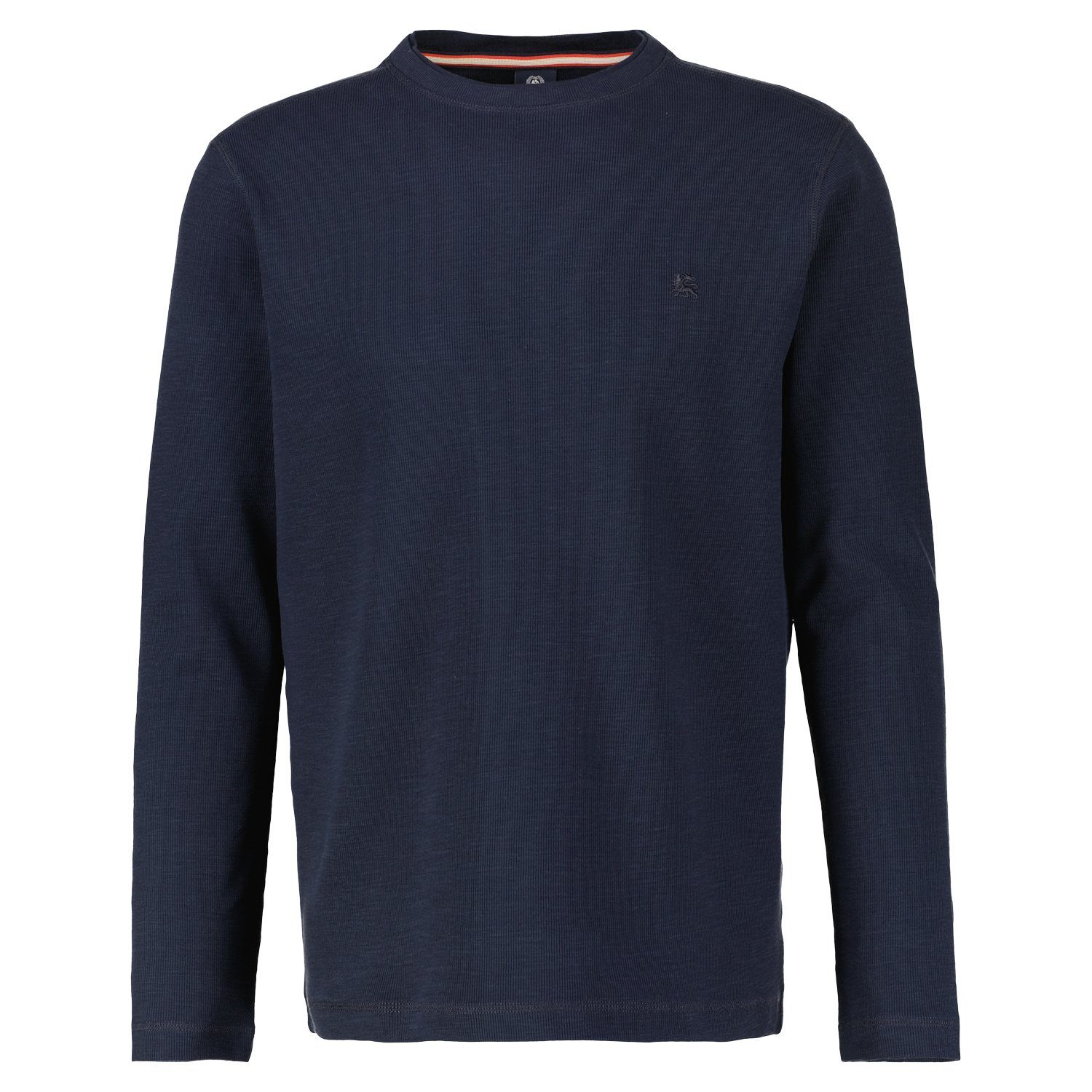 Langarmshirt Frontlogo-Prägung classic navy Serfaino LERROS mit