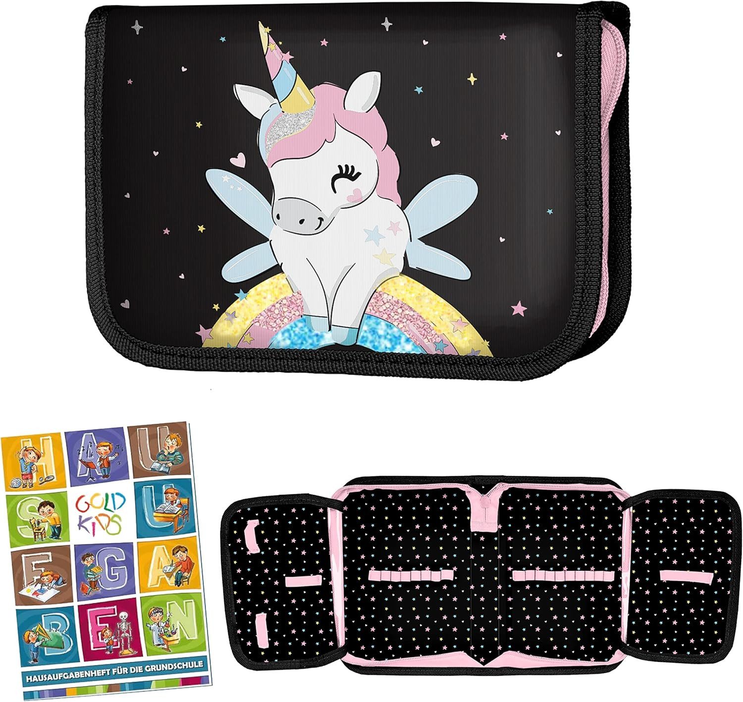 GOLDKIDS Пеналы Federmappe Federtasche Schüleretui, (Stiftetasche Schlamper-Etui, Schul-Etui ohne Inhalt inkl), Hausaufgabenheft