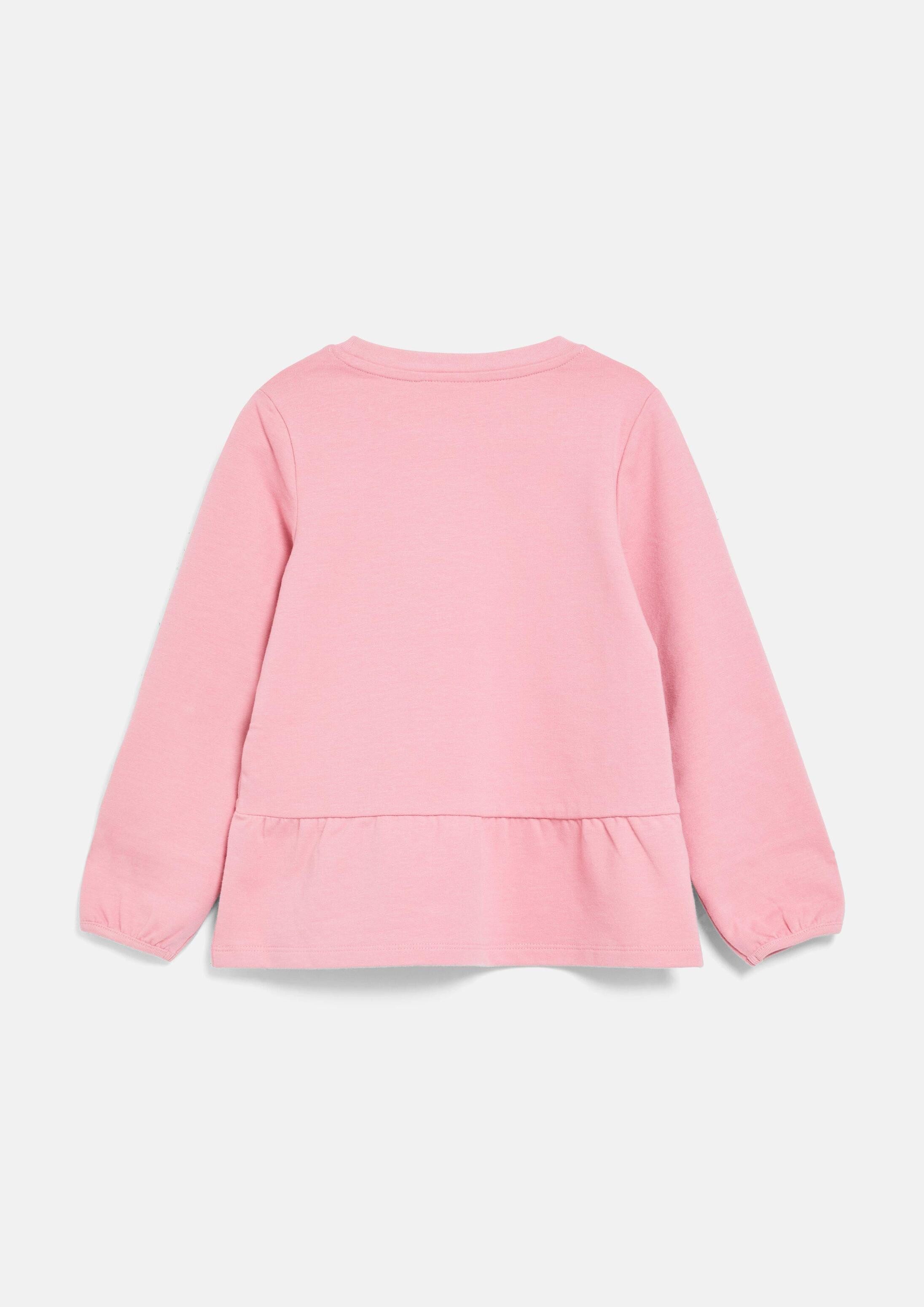 s.Oliver Langarmshirt T-Shirt Leichtes Sweatshirt im A-Shape mit Glitzer-Artwork