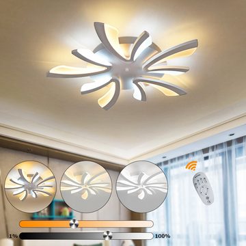 Daskoo Deckenleuchten LED Deckenlampe Mit Fernbedienung 35W Wohnzimmer Schlafzimmer, LED fest integriert, Warmweiß, Kaltweiß, Neutralweiß, LED Deckenleuchte stufenlos dimmbar