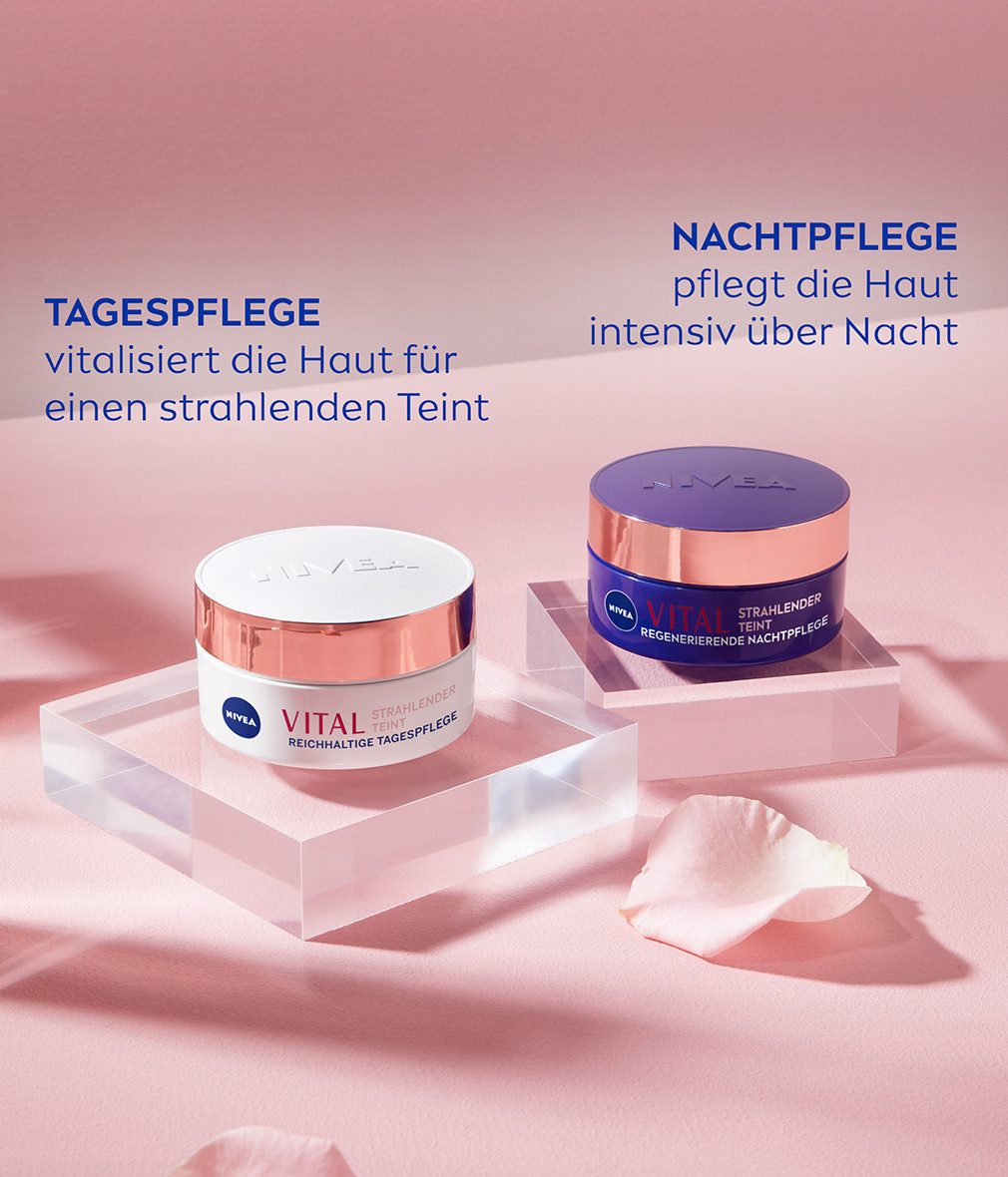 Nivea Tagescreme VITAL Strahlender Teint Reichhaltige Tagespflege 50ml, 1-tlg., 50 ml