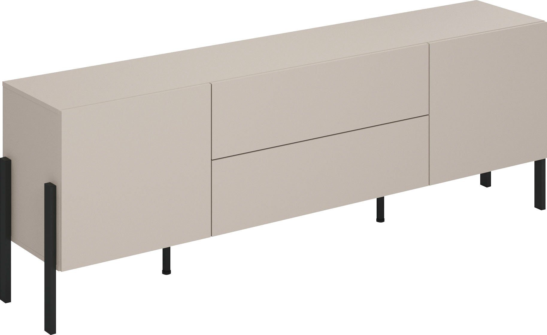 INOSIGN Lowboard "Jukon,Breite 200 cm, moderne grifflose TV-Kommode,2 Türen günstig online kaufen