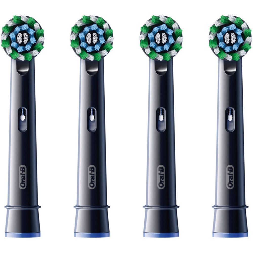 Elektrische Zahnbürste Oral-B Aufsteckbürsten Pro CrossAction (4Stk) in Schwarz.