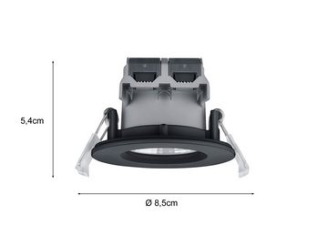 meineWunschleuchte LED Einbaustrahler, Dimmfunktion, LED fest integriert, Warmweiß, 2er Set Bad-lampe Decke Decken-einbau-leuchten Lichtspots Außen Ø8,5cm