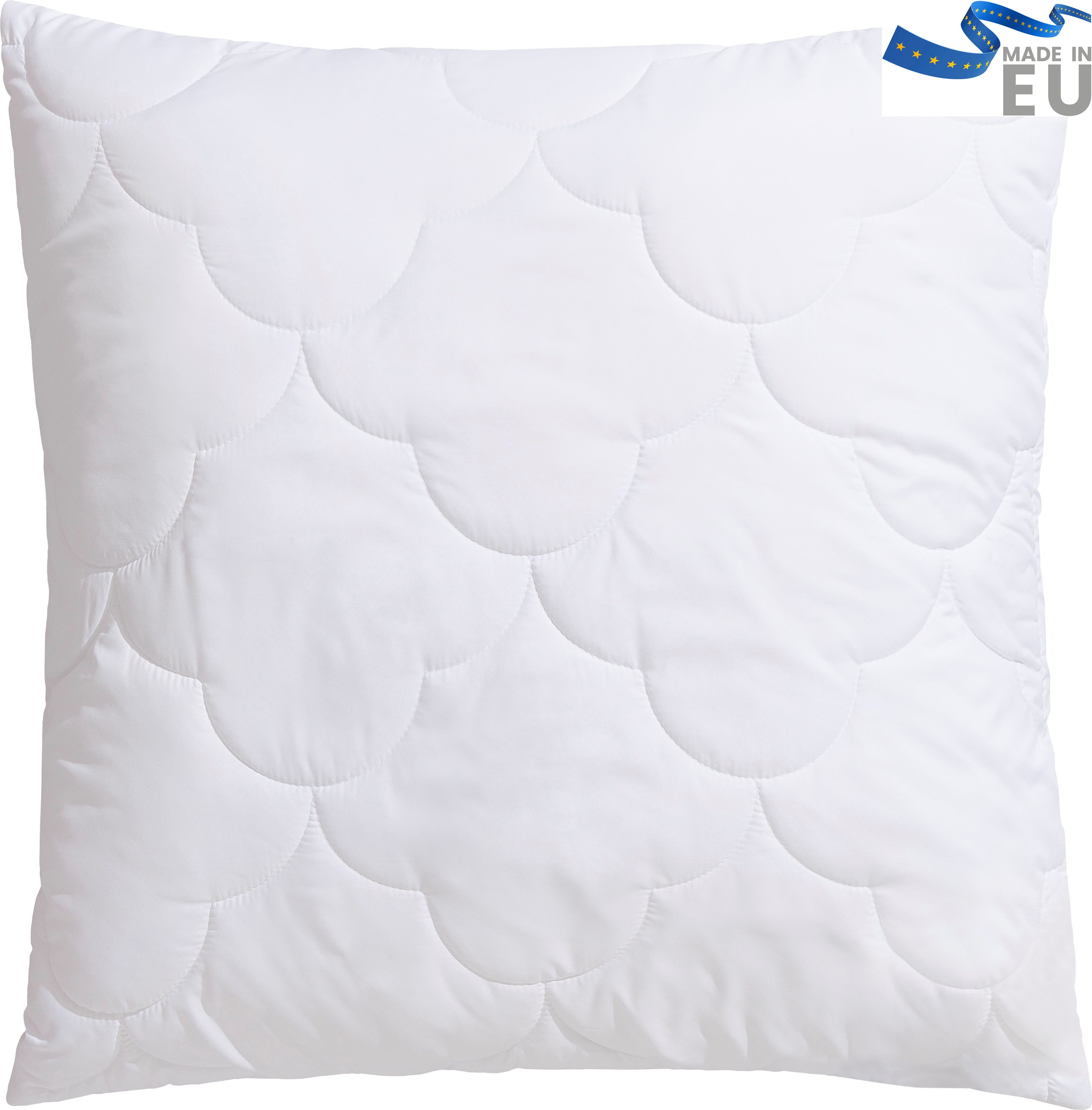 my home Microfaserkissen Mondschein, Kopfkissen 1-tlg. oder 2-tlg. 40x80 oder 80x80 cm, Füllung: Faserbällchen, Bezug: Polyester oder antibakteriellen Microfaser, Подушки, allergiker geeignet (für Hausstauballergiker)