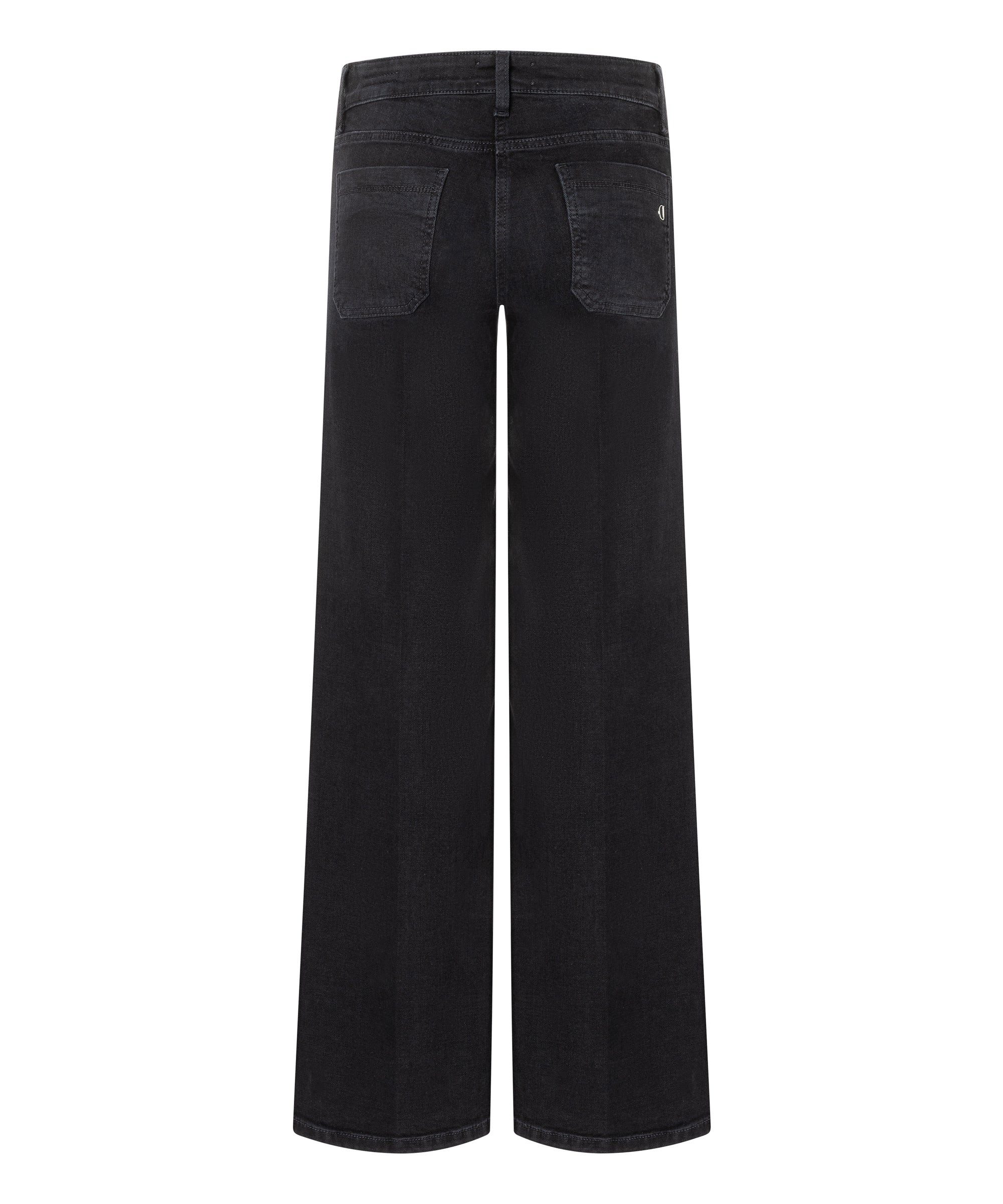 Cambio 5-Pocket-Jeans CAMBIO Jeans TESS WIDE LEG Mid Waist - Schwarz