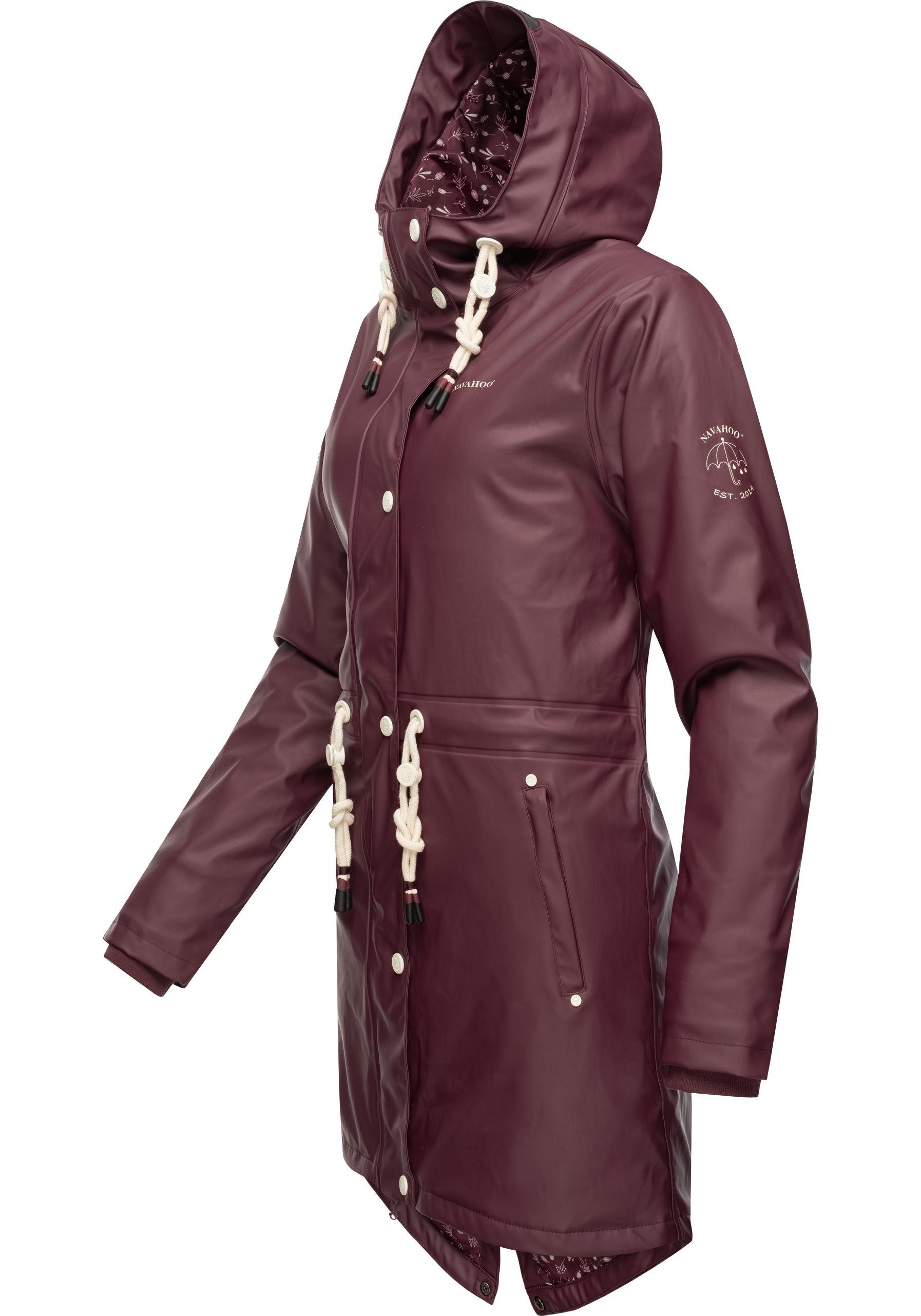 Navahoo Regenjacke Flower of Ocean Wasserdichter Damen Outdoor Regenmantel
