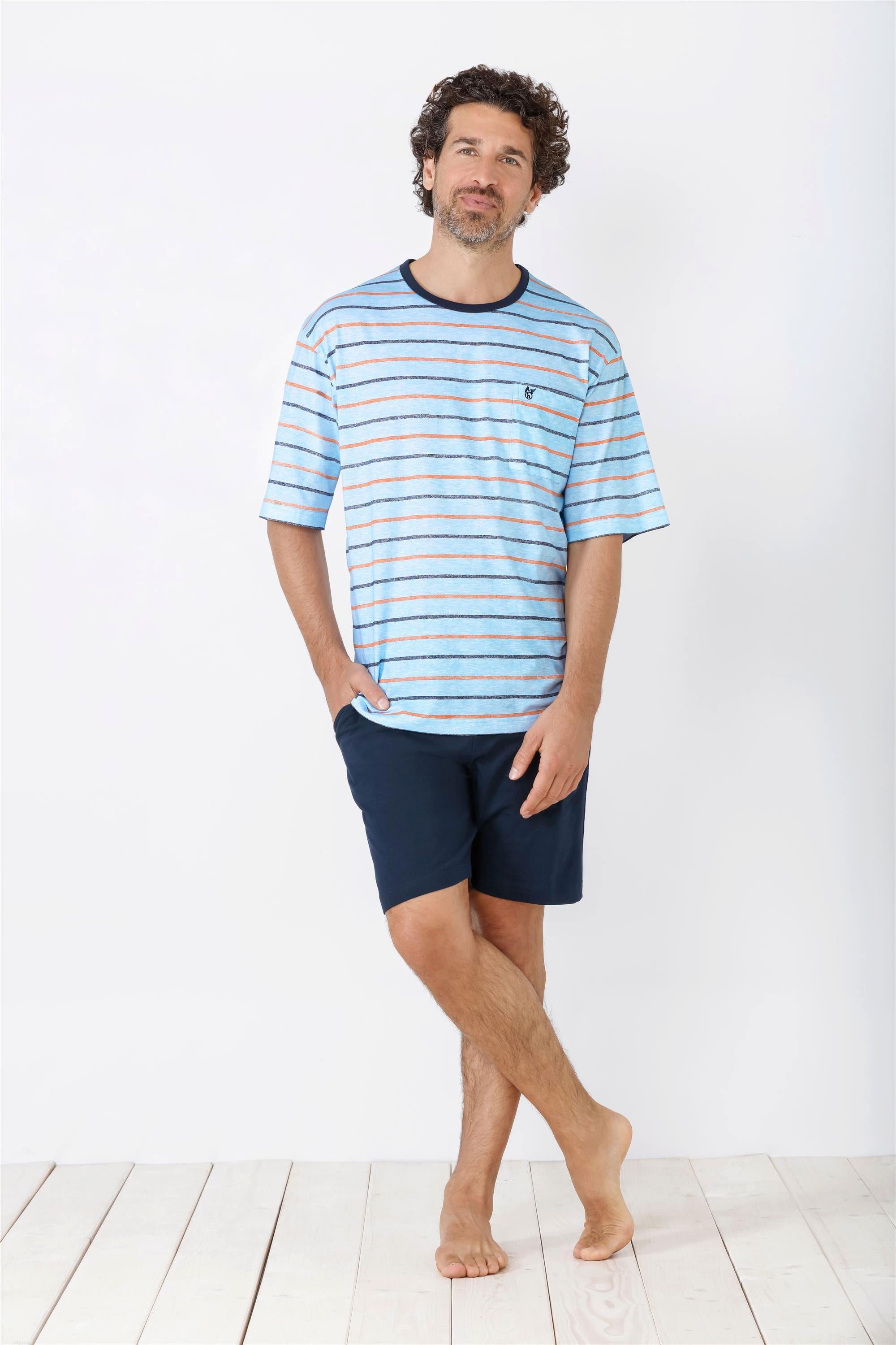 Hajo Schlafanzug Herren Shorty, Premium Cotton günstig online kaufen