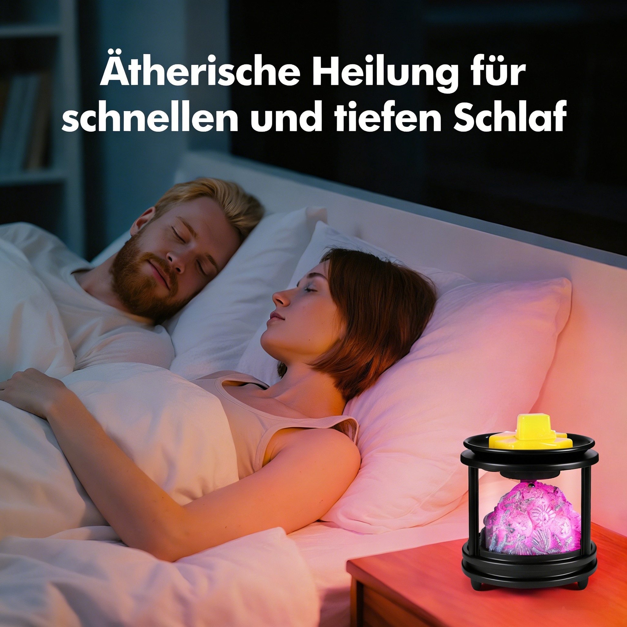 BlingBin Duftlampe 3 in 1 Elektrische Wachsduftlampe für Kerzen & Ätherische Öle (1er Set, 1 St., 12*12*12.8cm), Koralle Elektrische Aromalampe für Wachs mit RGB Licht