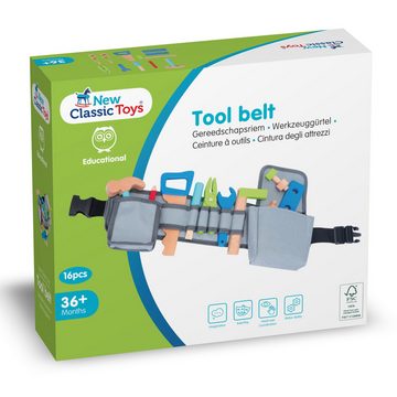 New Classic Toys® Kinder-Werkzeug-Set Werkzeuggürtel mit Werkzeug aus Holz für Kinder Spielset in Blau