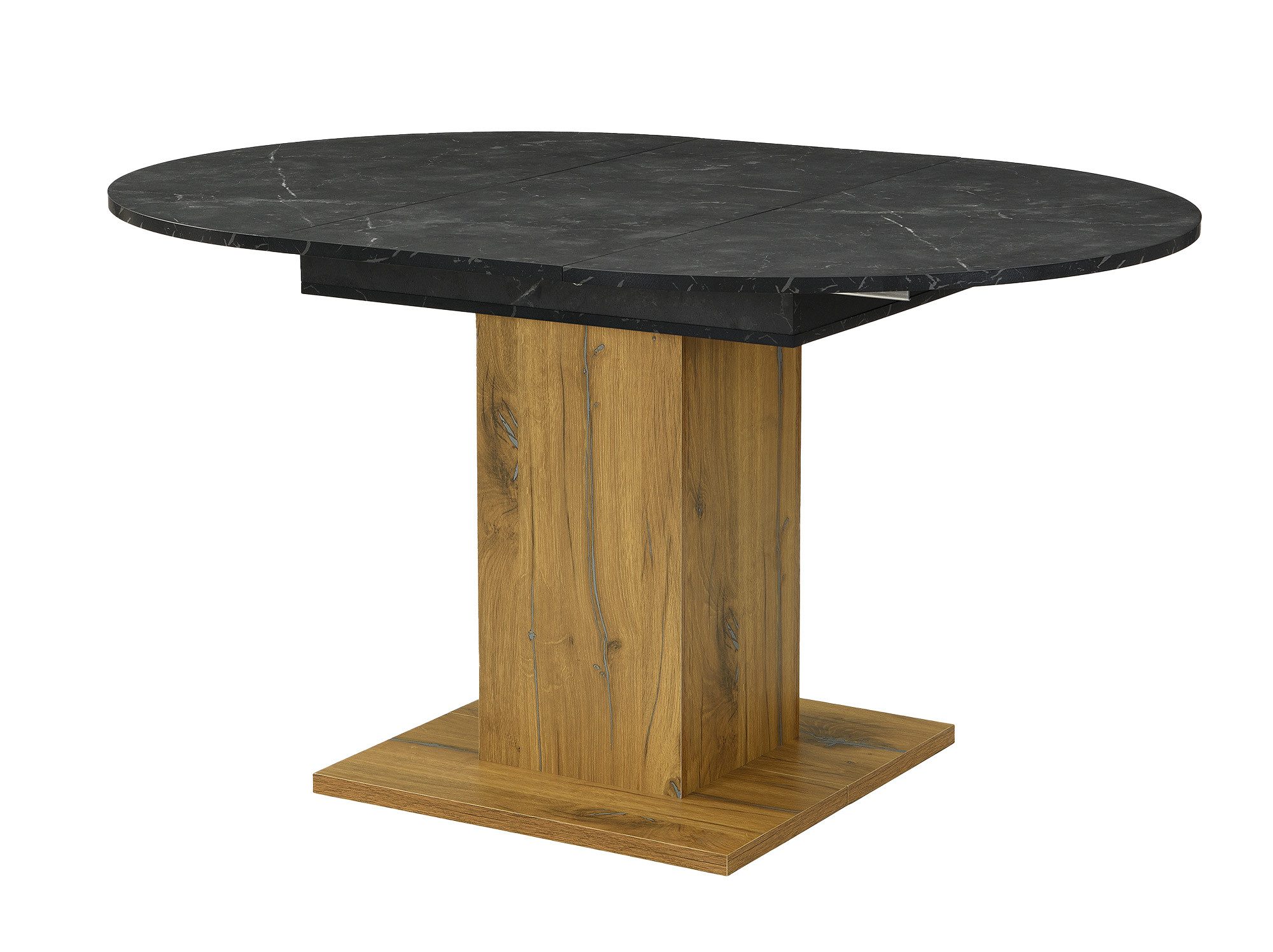 B&D home Säulen-Esstisch WIM, Holztisch, rund, ausziehbar 100-140cm, 4-6 Personen, versch. Farben