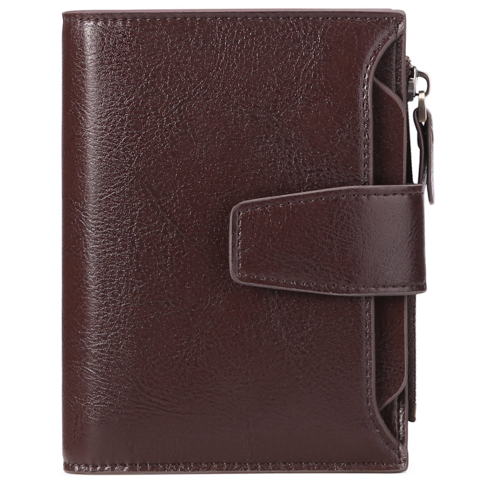 Portemonnaie 13 3cm Wallet, Geldbörse Kartenhalter), mit x Kaffee Beutel Portmonee Geld Damen Geldbörse (Frauen Kartenetui, Kartenfächer, x 10 Brieftasche Kurz mit Slim 12 NFC Weich Handtasche Geldbeutel REDOM RFID-Schutz Kreditkartenetui, Münzfach