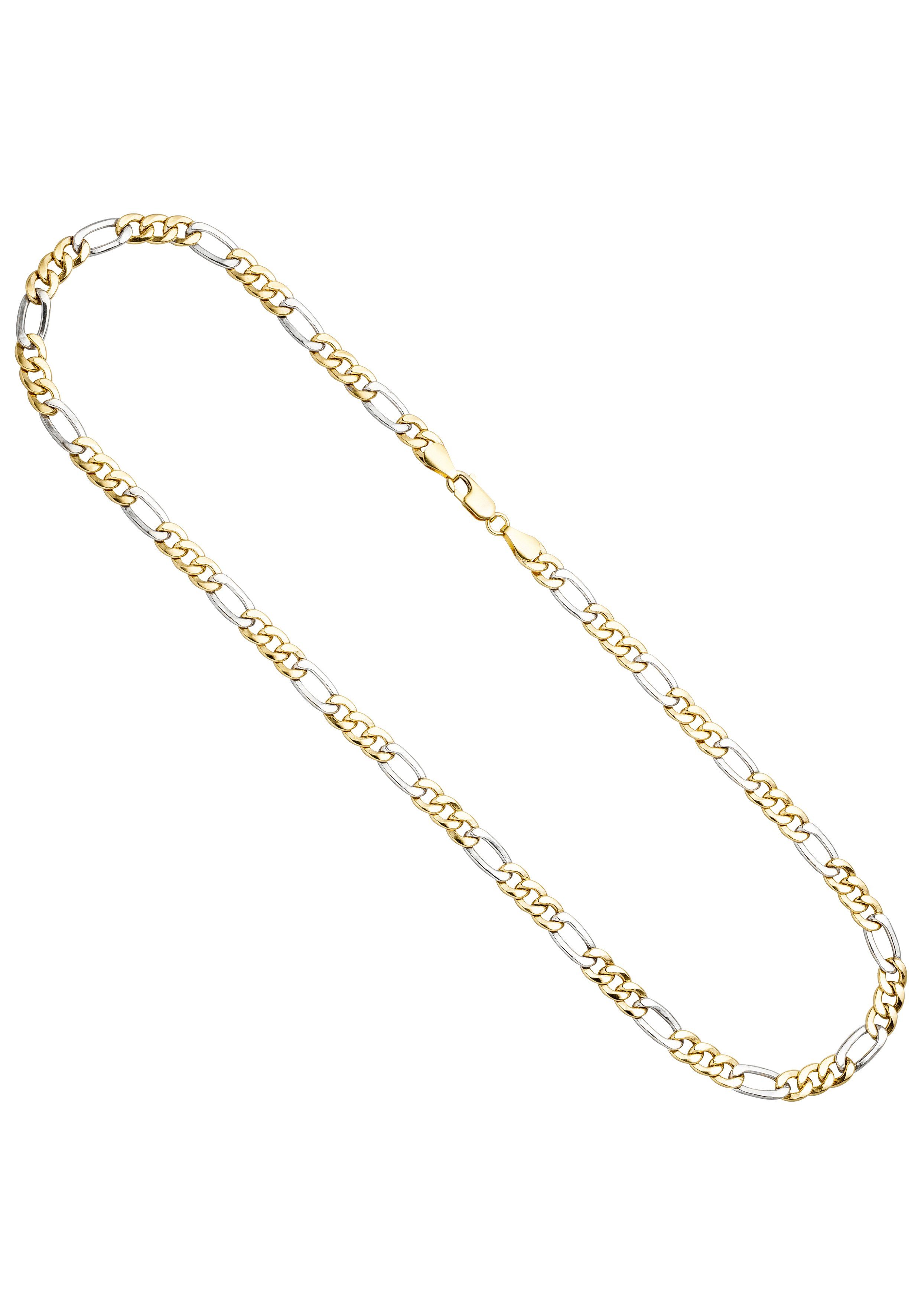 JOBO Goldkette, Figarokette 333 Gold bicolor 50 cm günstig online kaufen