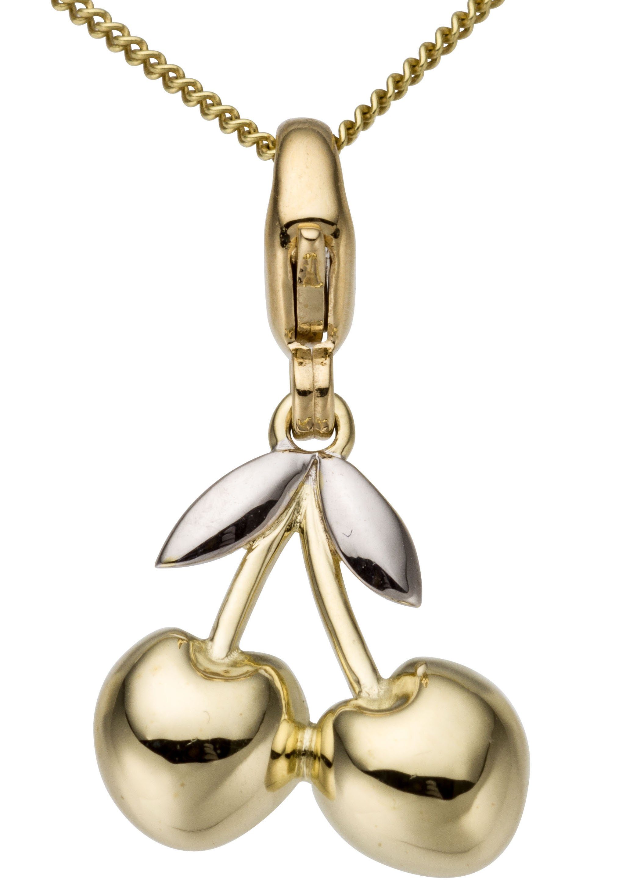 Firetti Charm-Einhänger Schmuck Geschenk Jeans, Gold-Charm Gold Charmarmband Anlass Geburtstag zu Kleid, Shirt, 375 Kirsche, Halskette Sneaker! Weihnachten
