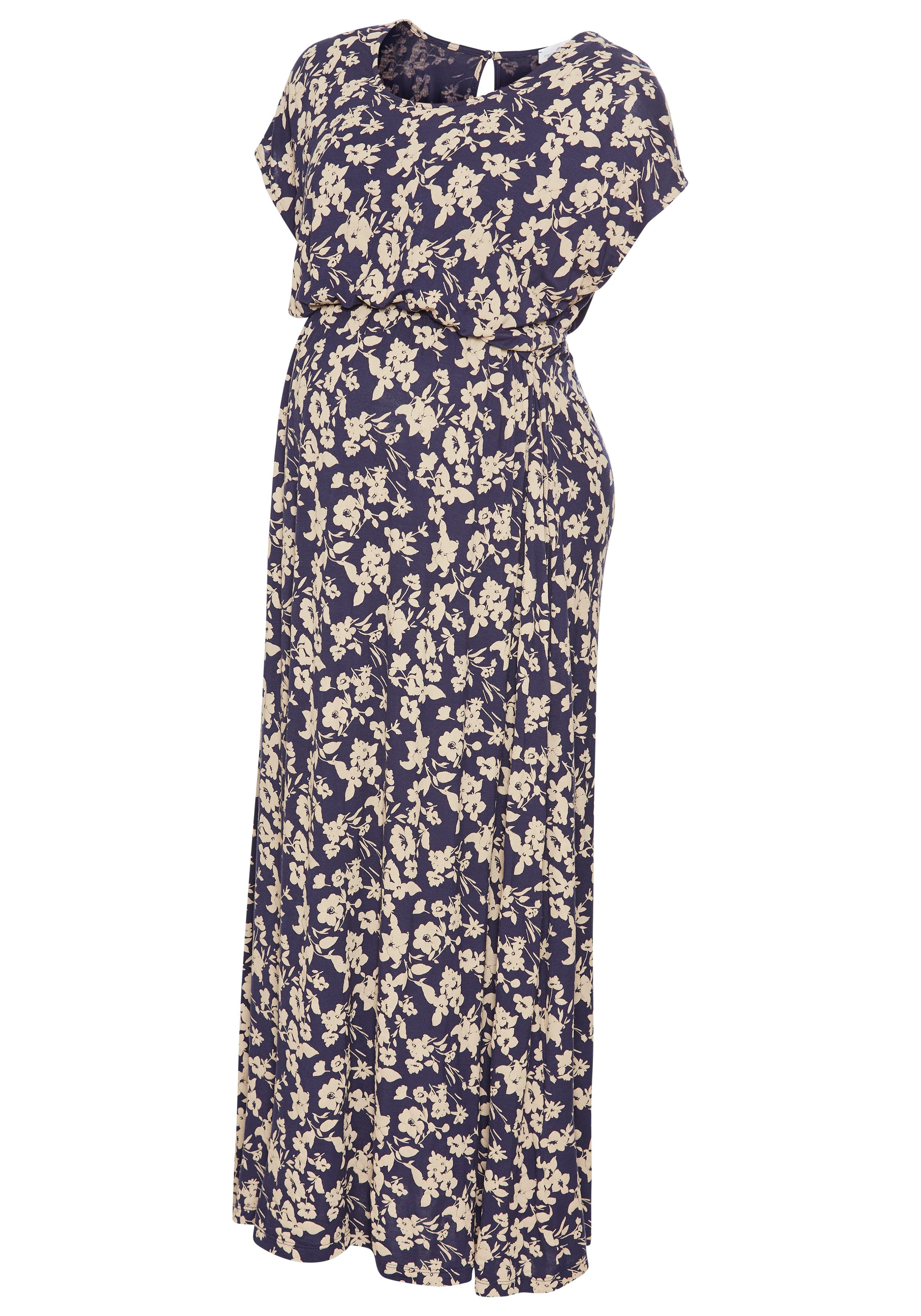 Nine-month maternity dress, long pregnancy and nursing dress, jersey dress for pregnancy and breastfeeding