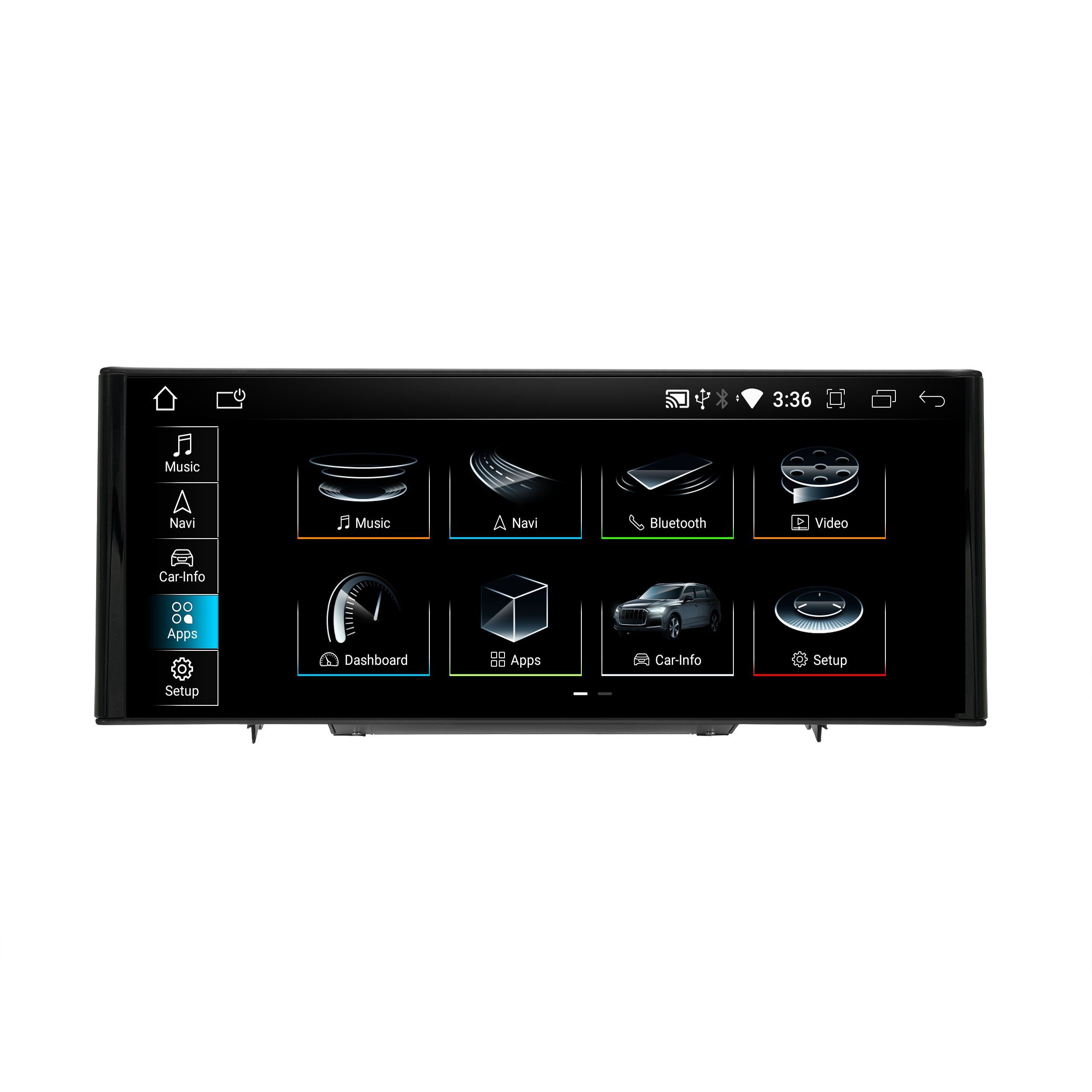 Für Audi A4 A5 B9 12" Touchscreen Android GPS USB Bluetooth Carplay Einbau-Navigationsgerät
