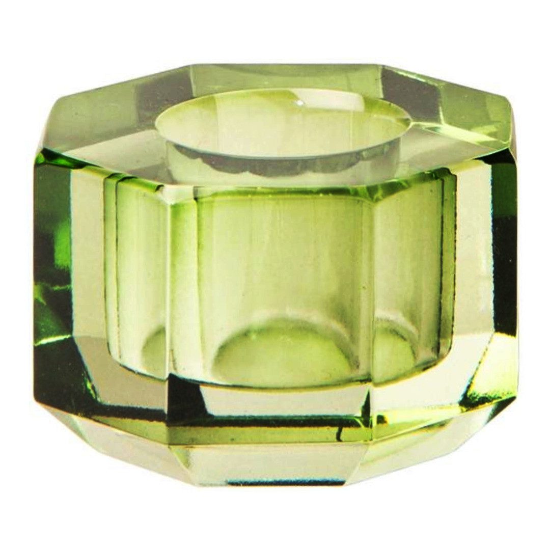 Kerzenhalter Kristall - Olive