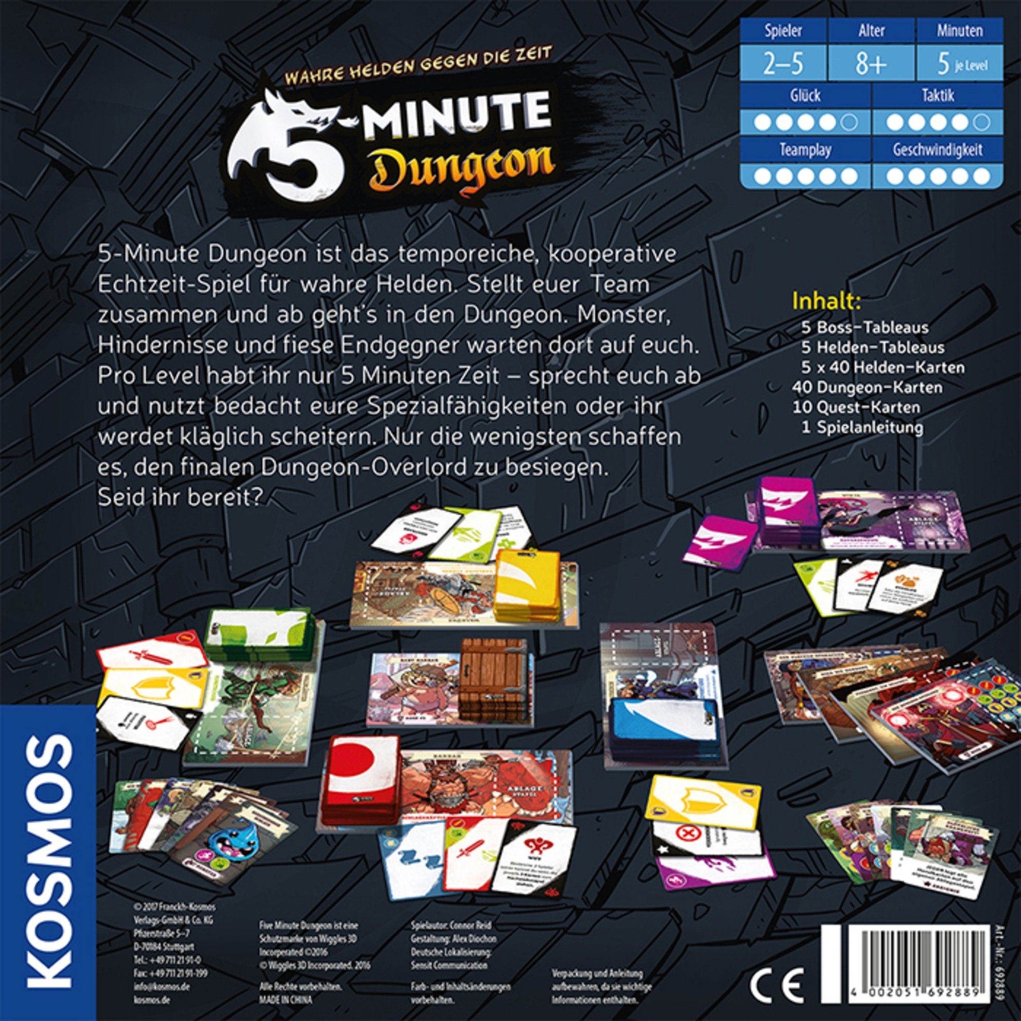 Kosmos Spiel Kosmos 5-Minute Dungeon, Kartenspiel