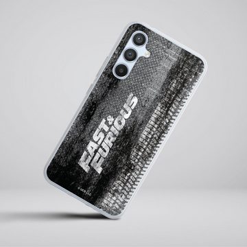 DeinDesign Handyhülle Fast & Furious Offizielles Lizenzprodukt Film Tyre Tracks on Asphalt, Samsung Galaxy A54 5G Silikon Hülle Bumper Case Handy Schutzhülle