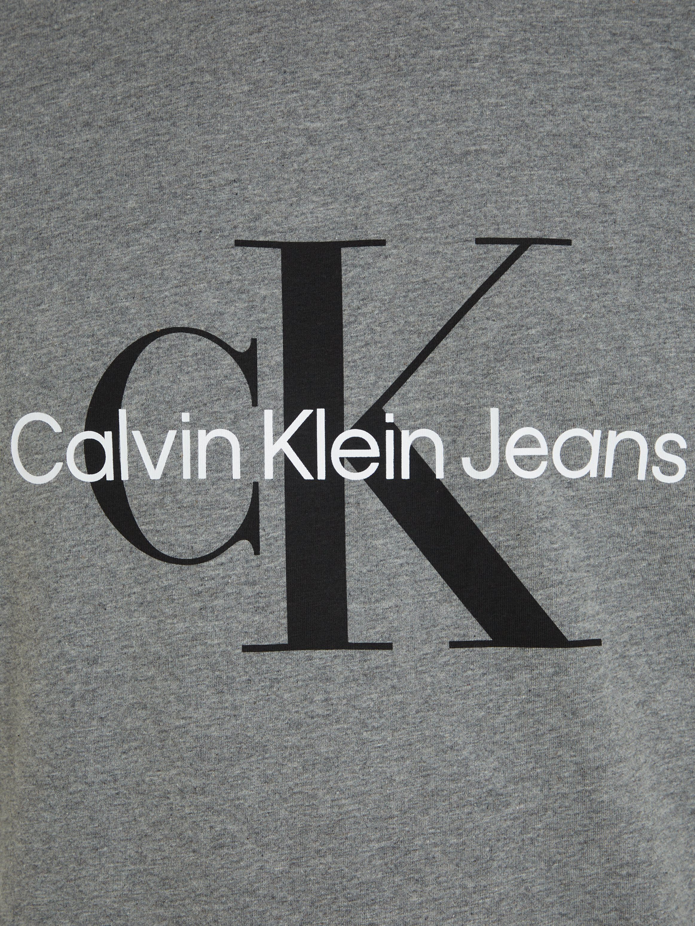 Klein Grey Calvin Jeans Heather T-Shirt ICONIC SLIM Mid MONOGRAM TEE
