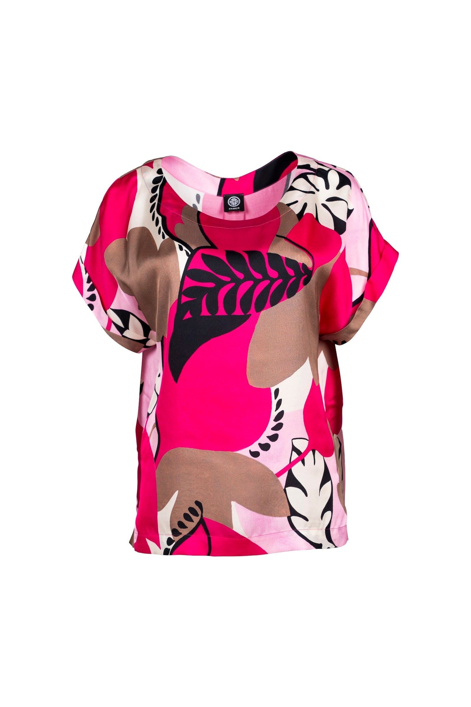 Faber Blusenshirt Blusenshirt mit Color-Wave-Print