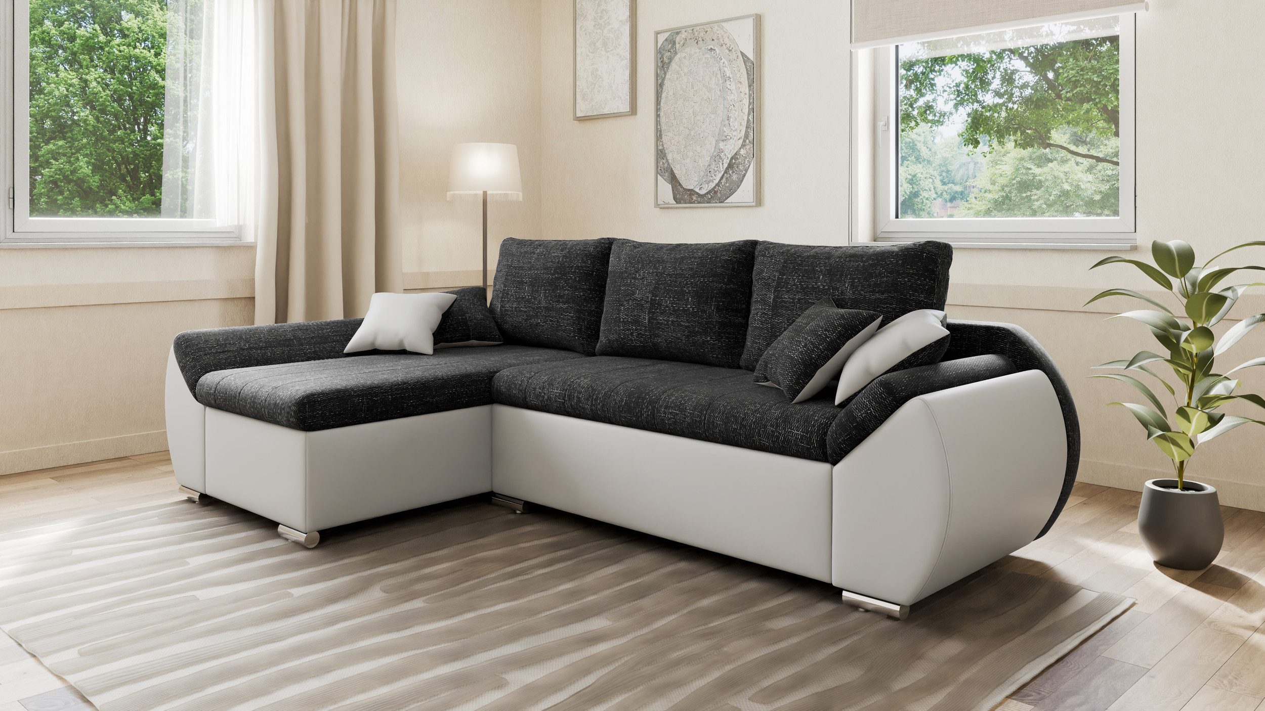MOEBLO Ecksofa ALEX, L-Form ohne Hocker, günstig online kaufen