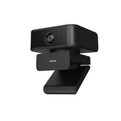 Hama Full HD Streaming Webcam-Face Tracking-Mikrofon-Rauschunterdrückung Webcam (Zusatzfunktionen: 1/4 Zoll-Gewinde, Autom. Belichtungsanpassung)