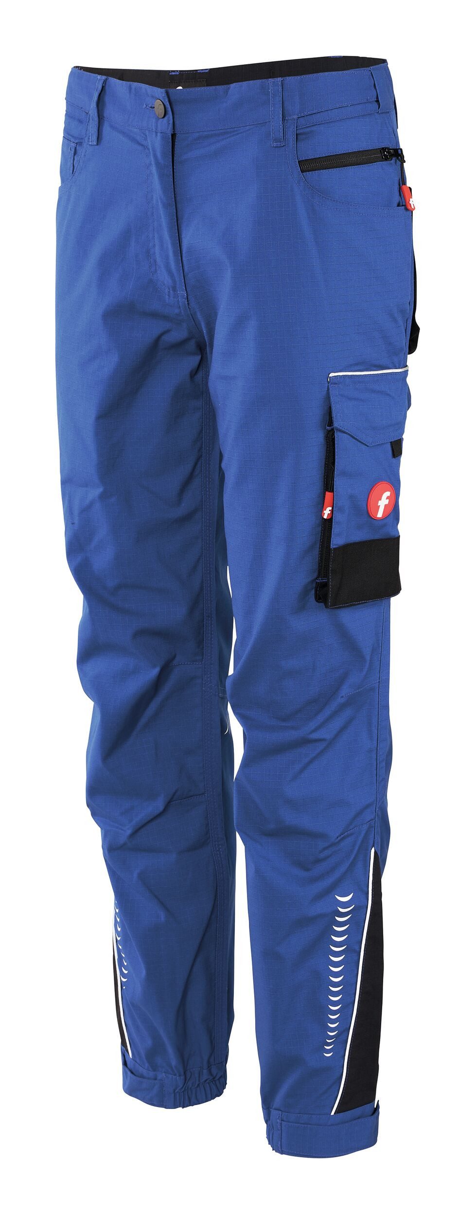 fortis Arbeitsbundhose Damen-Cargohose Performance kornblau/schwarz