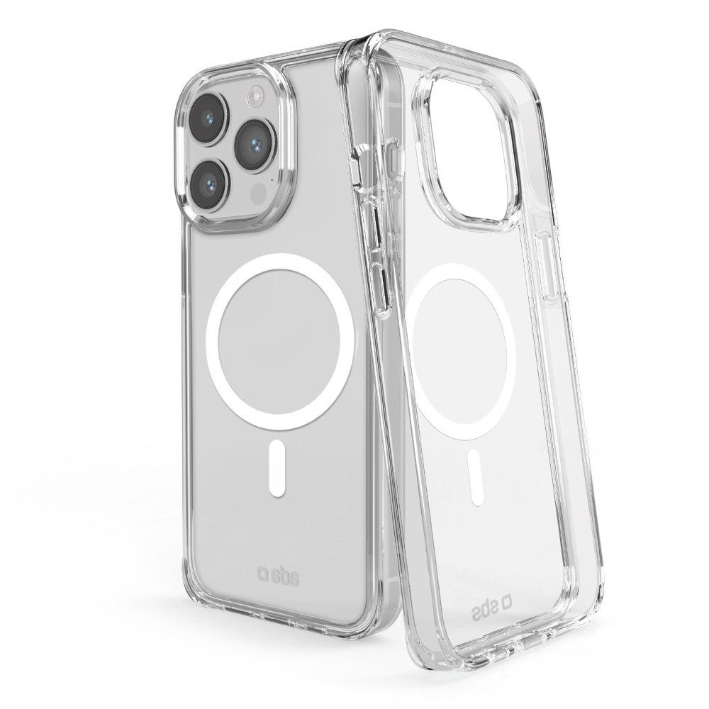 sbs Handyhülle Transparente steife Hülle, kompatibel mit MagSafe-Ladefunktion für