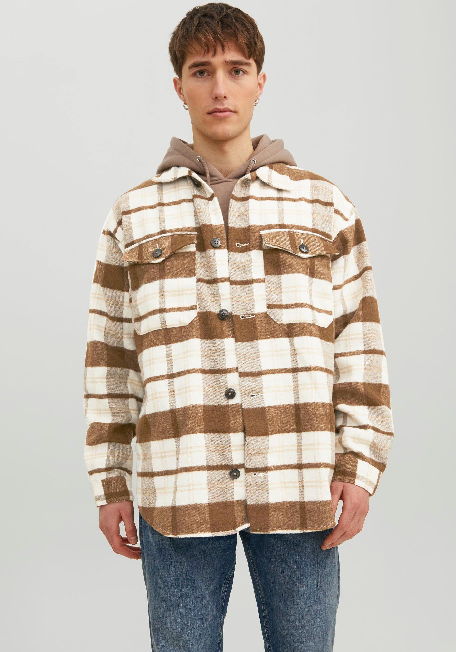 brown OVERSHIRT Flanellhemd Jones & seal Jack CHECK OLLIE