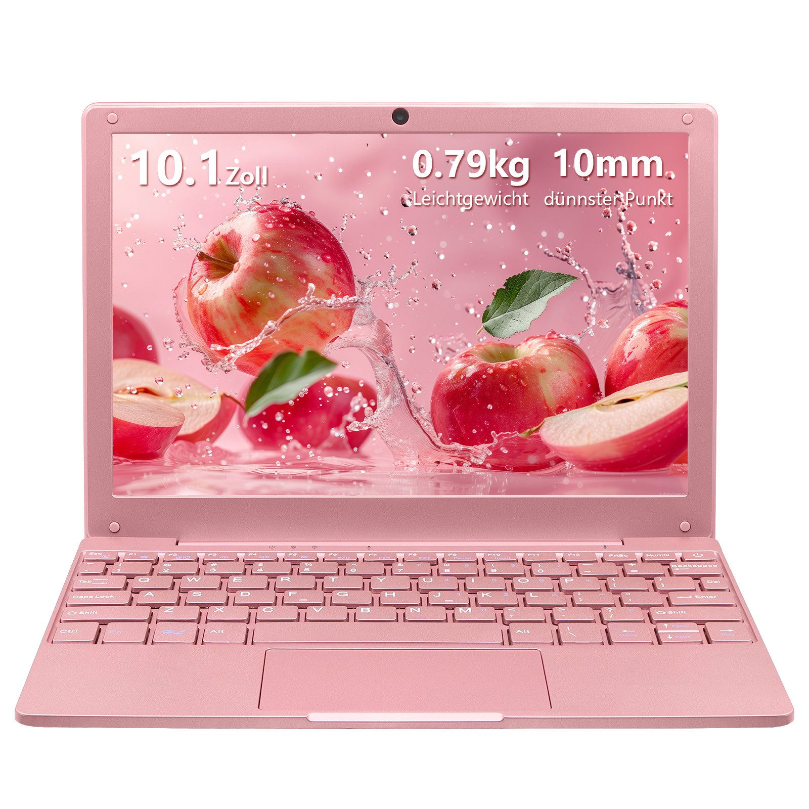 LONGEVINCE 10,1 Zoll Mini Laptop, Celeron N4020, 8GB RAM, Ultradünn Notebook (25,65 cm/10,1 Zoll, Intel Celeron N4020, Intel UHD Graphics 600, 8 GB, 256 GB SSD, 1280x800 HD Display, Intel Celeron N4020, Windows 11 Pro)