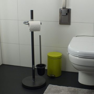 kela WC-Garnitur Sinerio, Mattoptik, Bürstengriff aus Edelstahl, austauschbarer Bürstenkopf