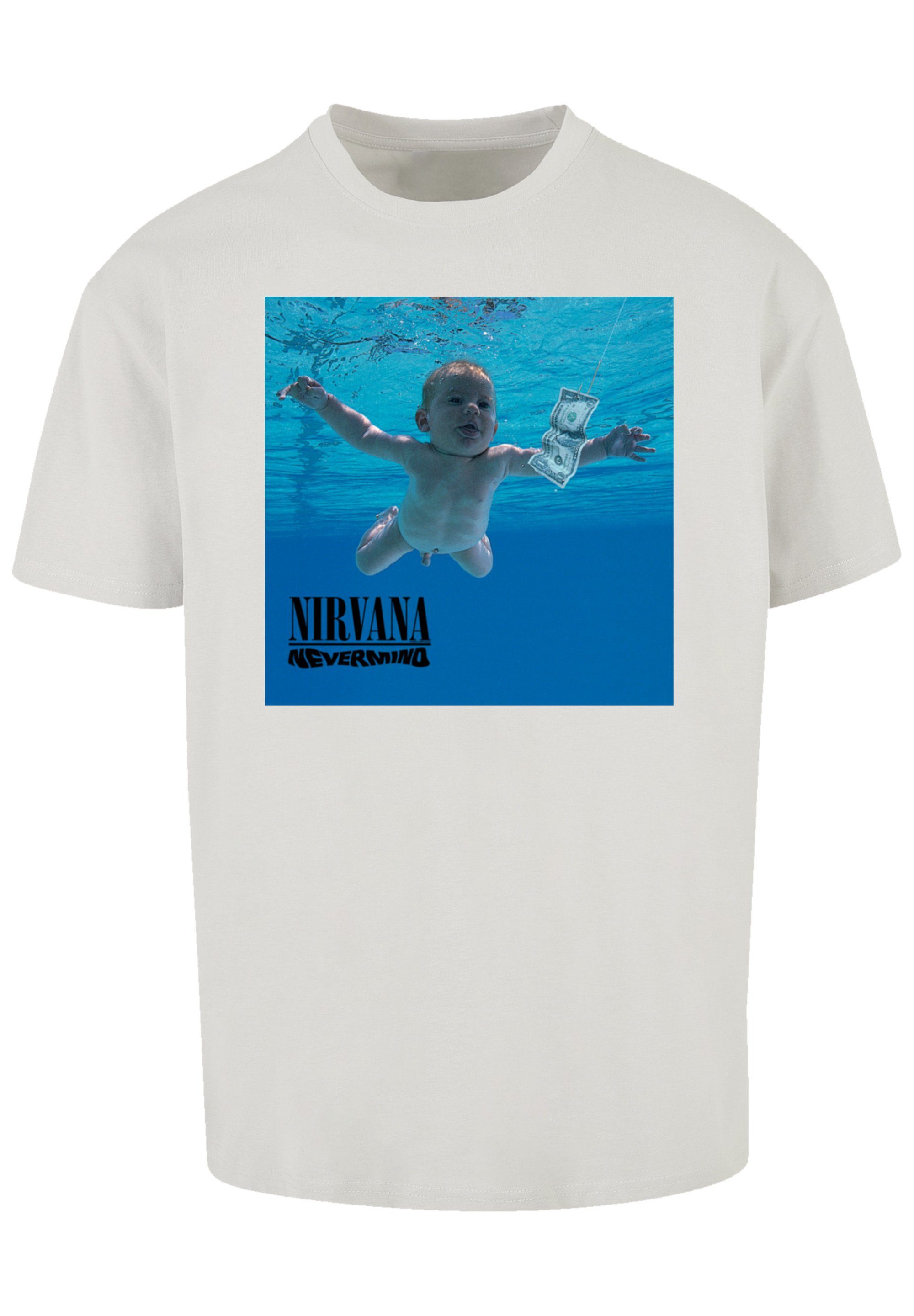F4NT4STIC Premium lightasphalt Nirvana Rock T-Shirt Qualität Band Nevermind Album