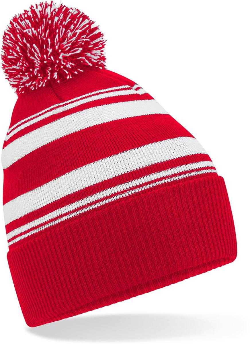 Bommelmütze Striped Fan Beanie