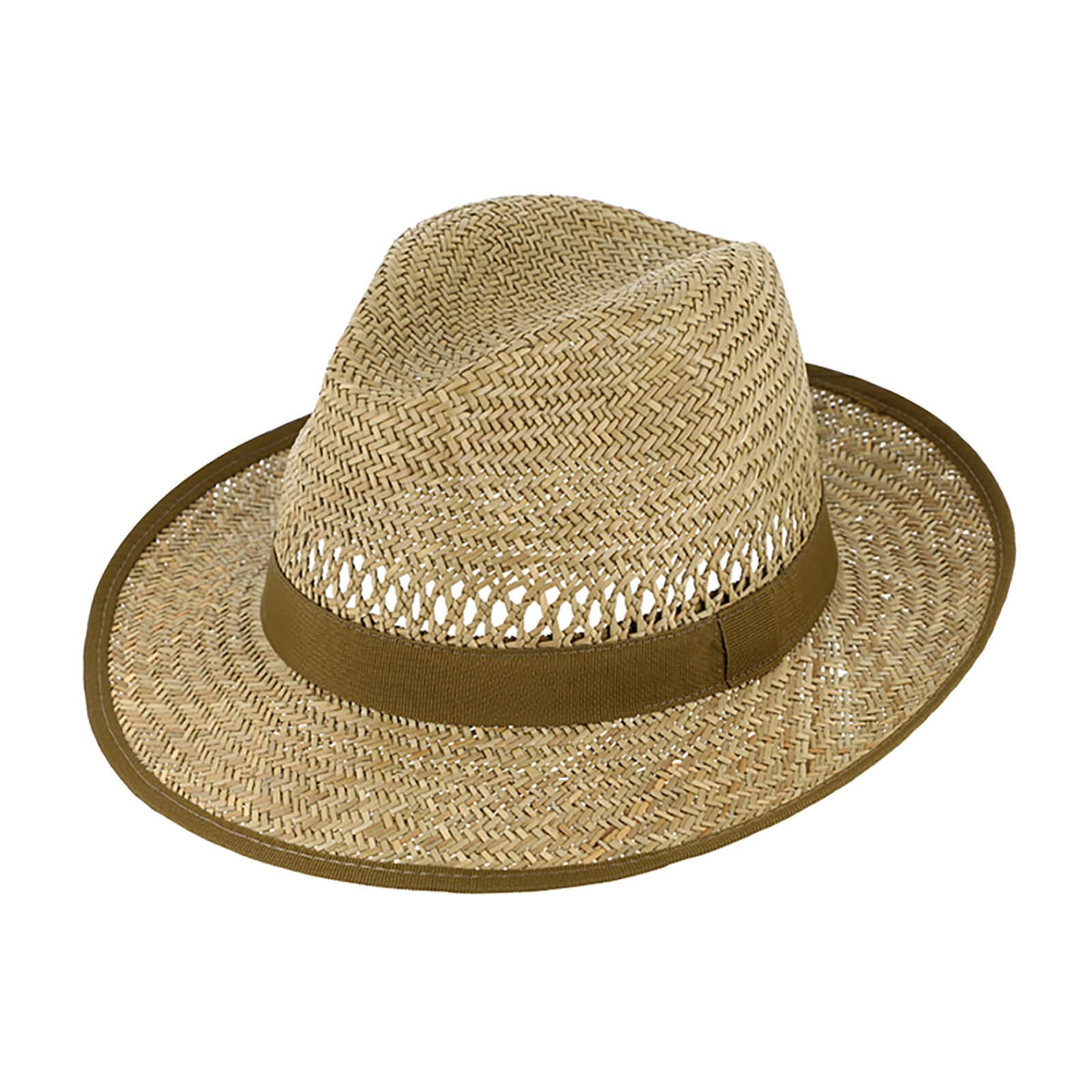 Fiebig Strohhut Strohhut Fedora Ripsband uni günstig online kaufen