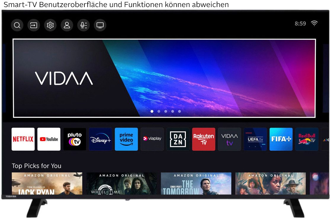 Toshiba 50UV1563DD DLED-Fernseher (126 cm/50 Zoll, 4K Ultra HD, Smart-TV)