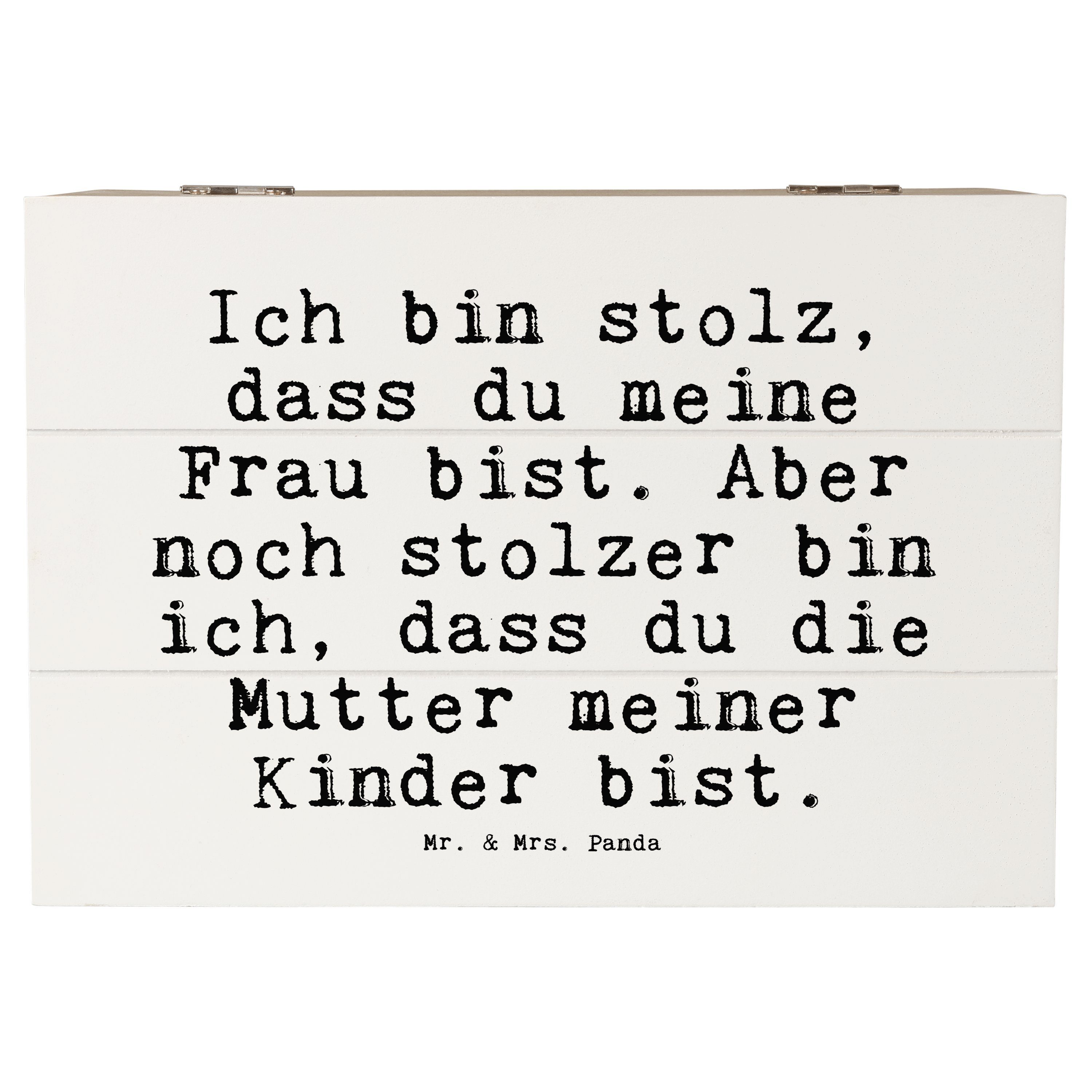 Mr. & Mrs. Panda Dekokiste »Ich bin stolz, dass... Weiß Geschenk