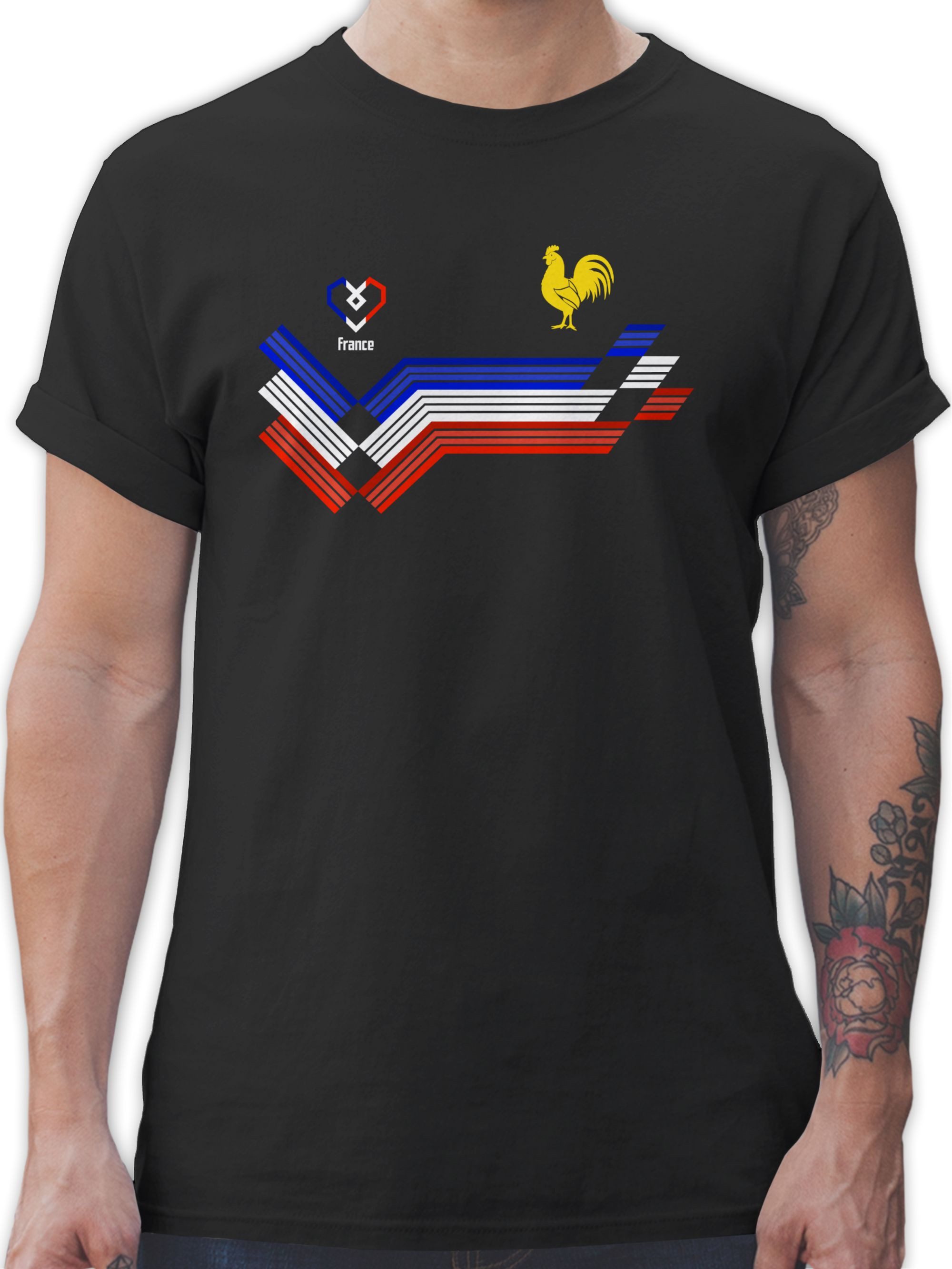 Shirtracer T-Shirt France Fanartikel EM, Frankreich Wappen 2026 Fussball WM Fanartikel