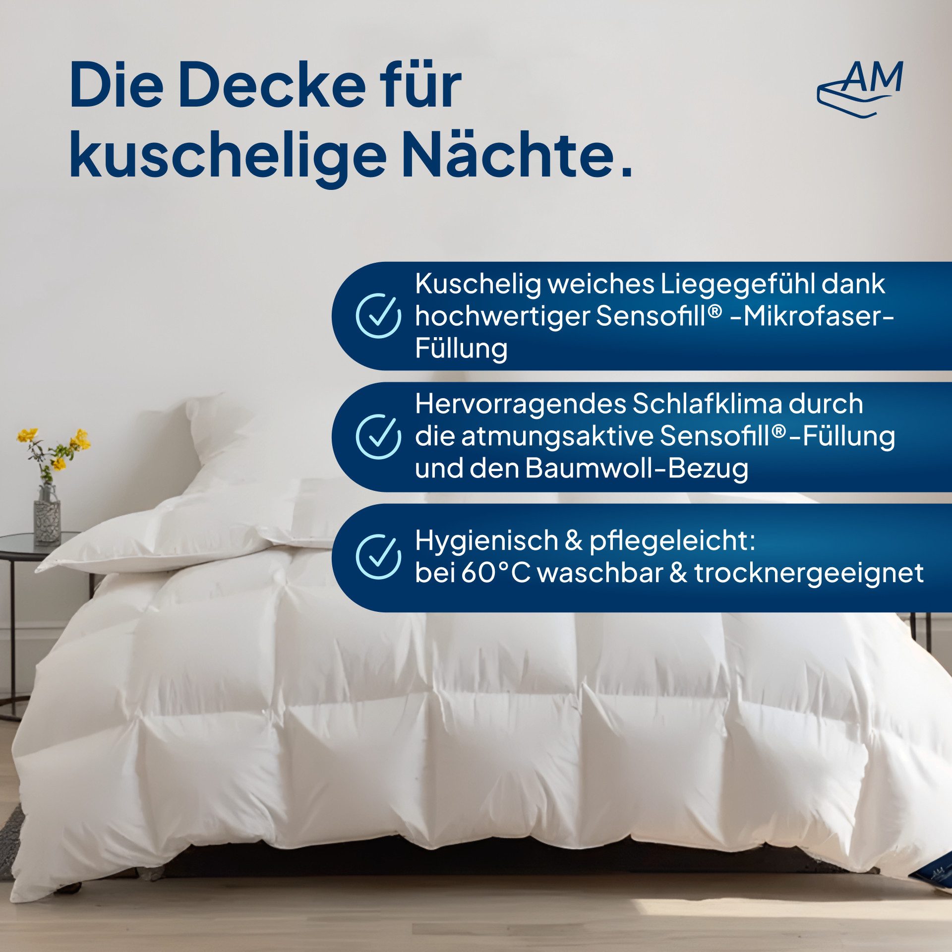 DormiGood Microfaserbettdecke 2er Set Weiche Premium Bettdecke, Ganzjahresdecke, Allergiker geeignet, 135x200 cm