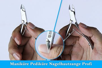 SMI Nagelhautzange Hautzange Nagelhautzange Nagelhautschere Maniküre Pediküre mit etui, 7 mm Schneidmesser