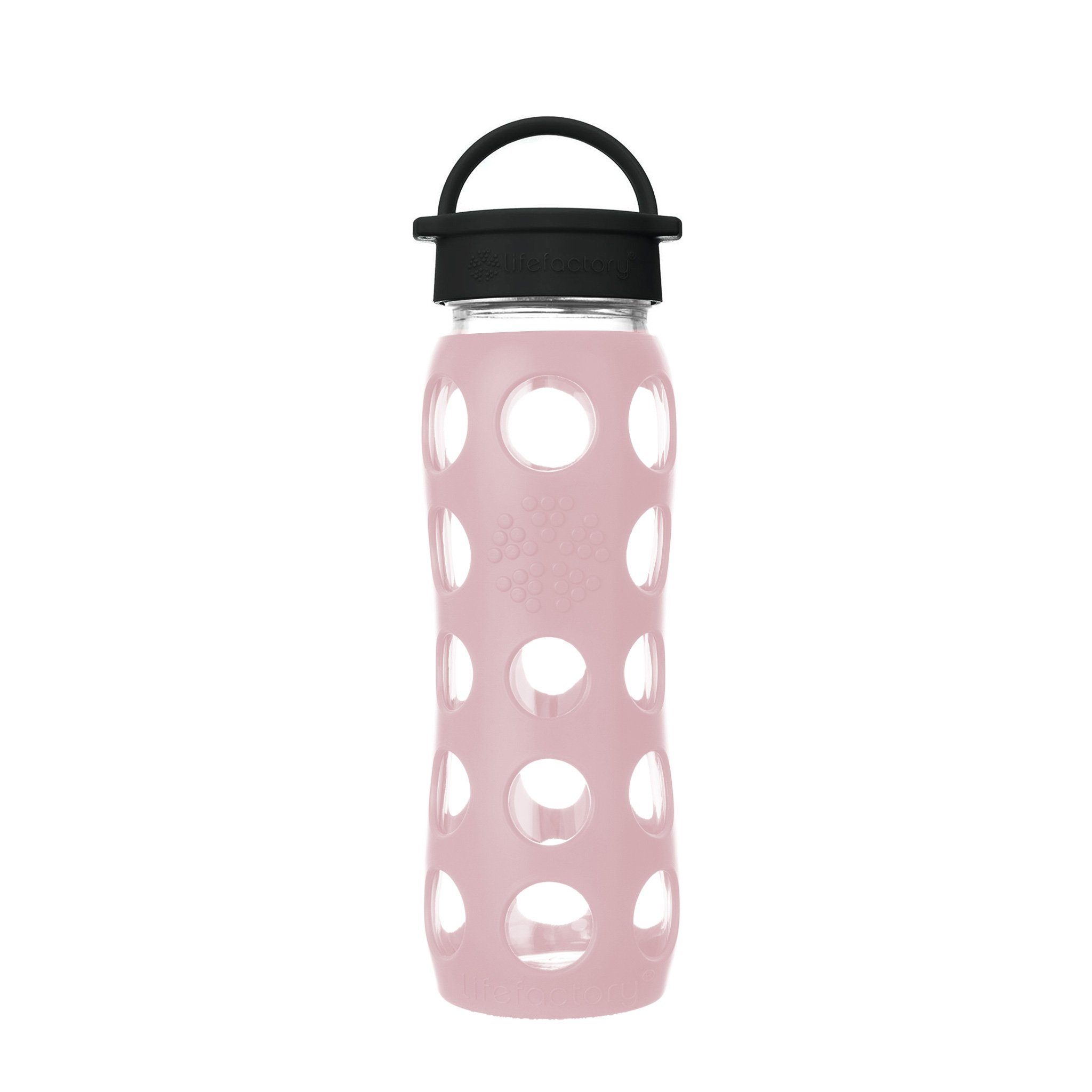 Lifefactory Babyflasche, Lifefactory Glas Flasche mit Rose Silikonhülle Desert Schraubverschluss, und 650ml