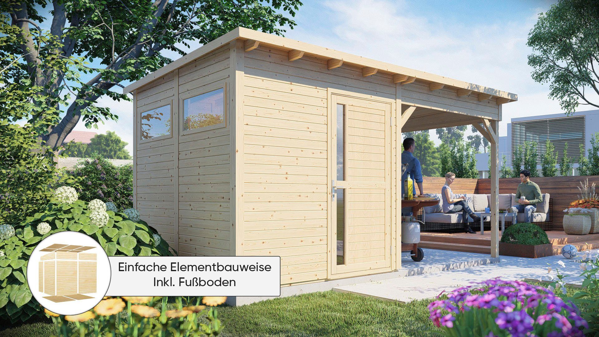 BERTILO Gartenhaus Pentus 2, BxT: 468x265 cm, (Set)