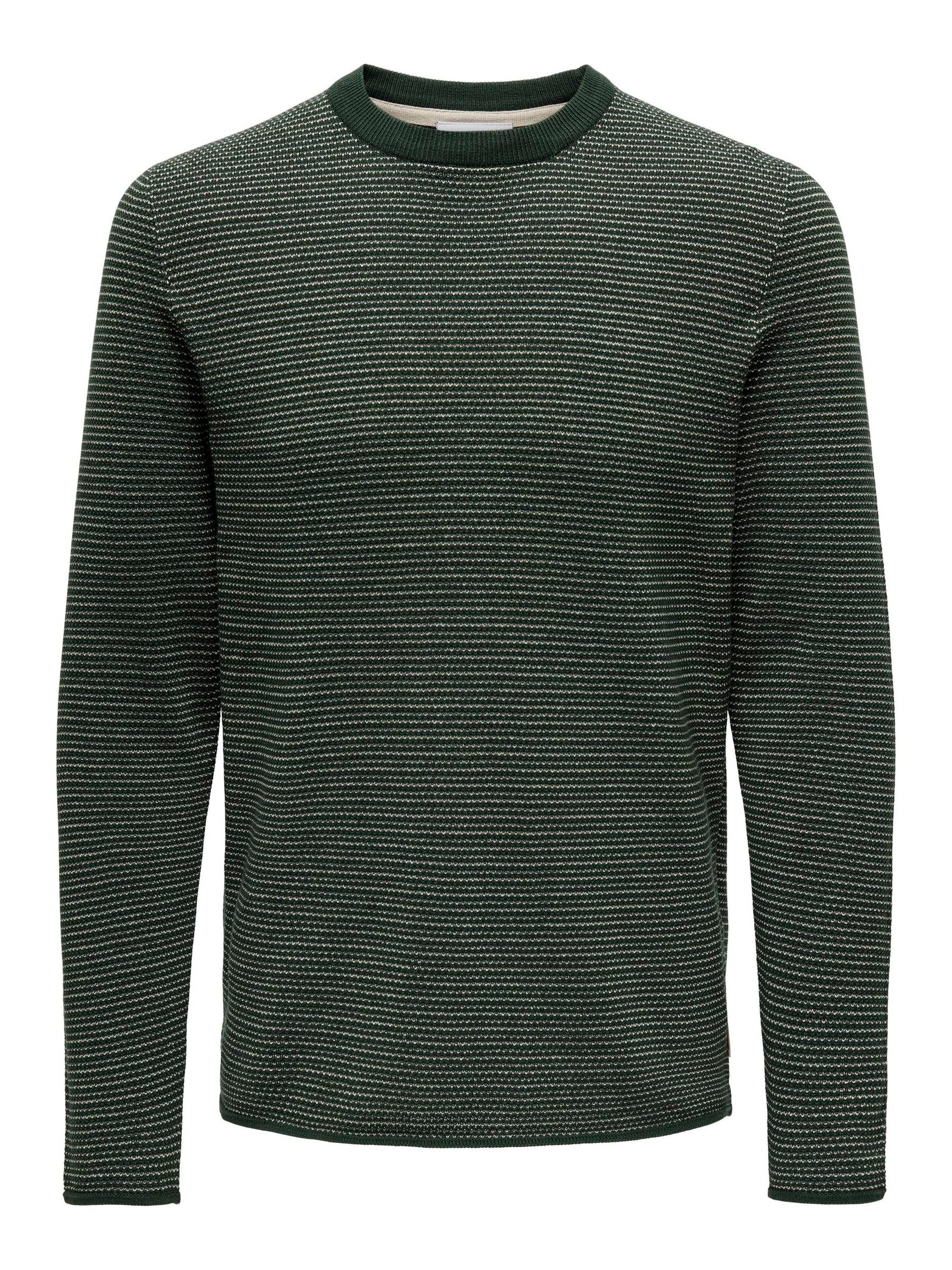 ONLY & SONS Strickpullover Rundhals Langarm ONSNIGUEL REG 12 STRIPE CREW KN günstig online kaufen