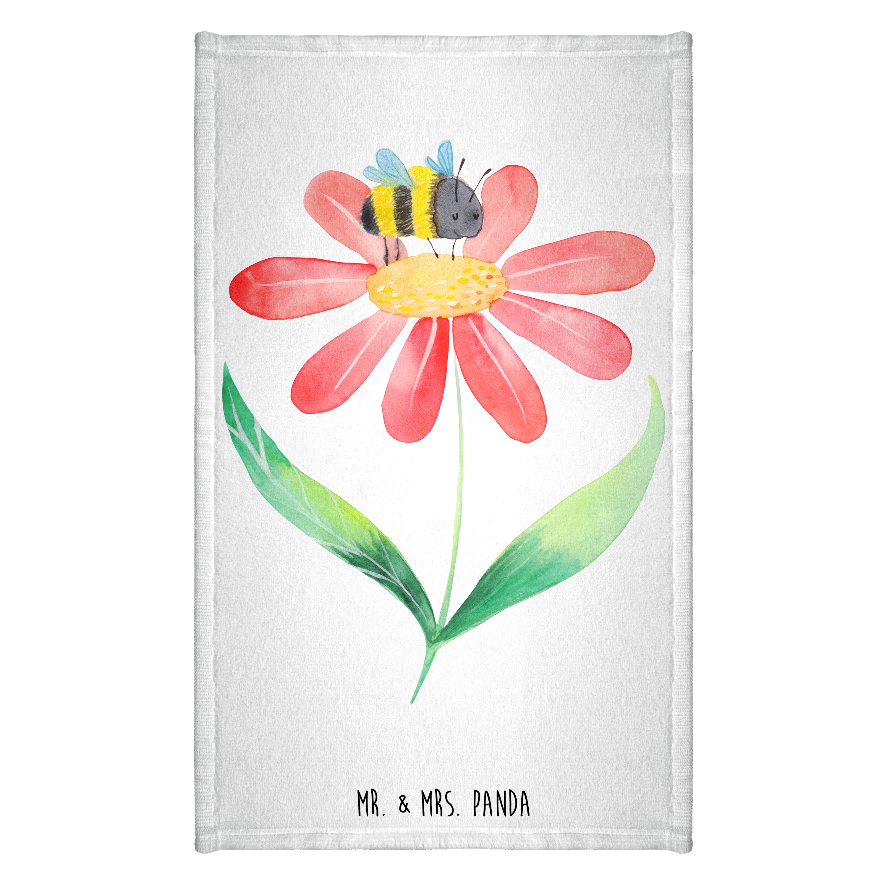 Handtuch Hummel Blume - Weiß - Geschenk, Sport Handtuch, Kinder Handtuch, Wesp