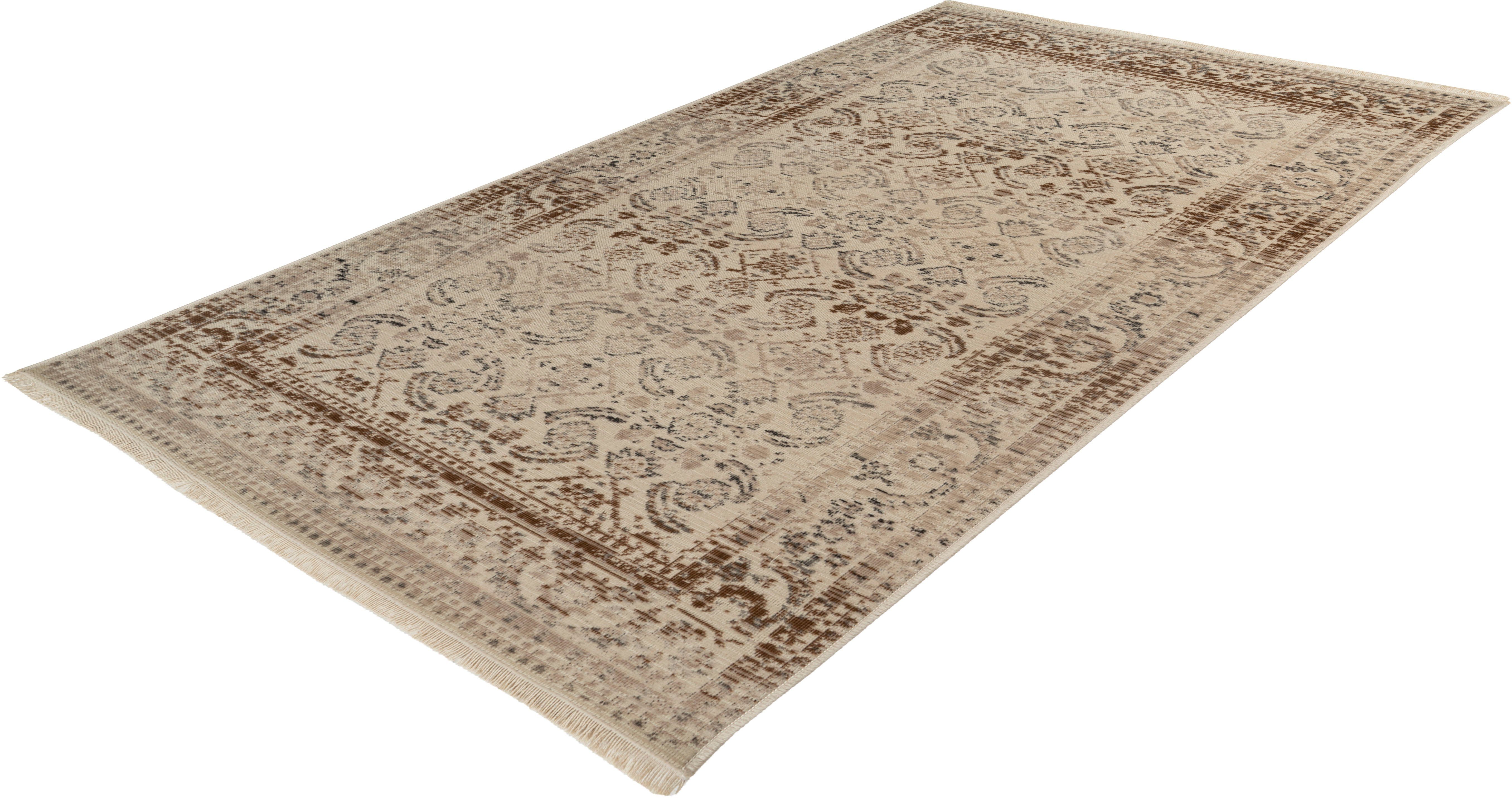 Kayoom Teppich Charu 600, rechteckig, Höhe: 3,5 mm, Vintage Look, Flachgewebe, Wohnzimmer