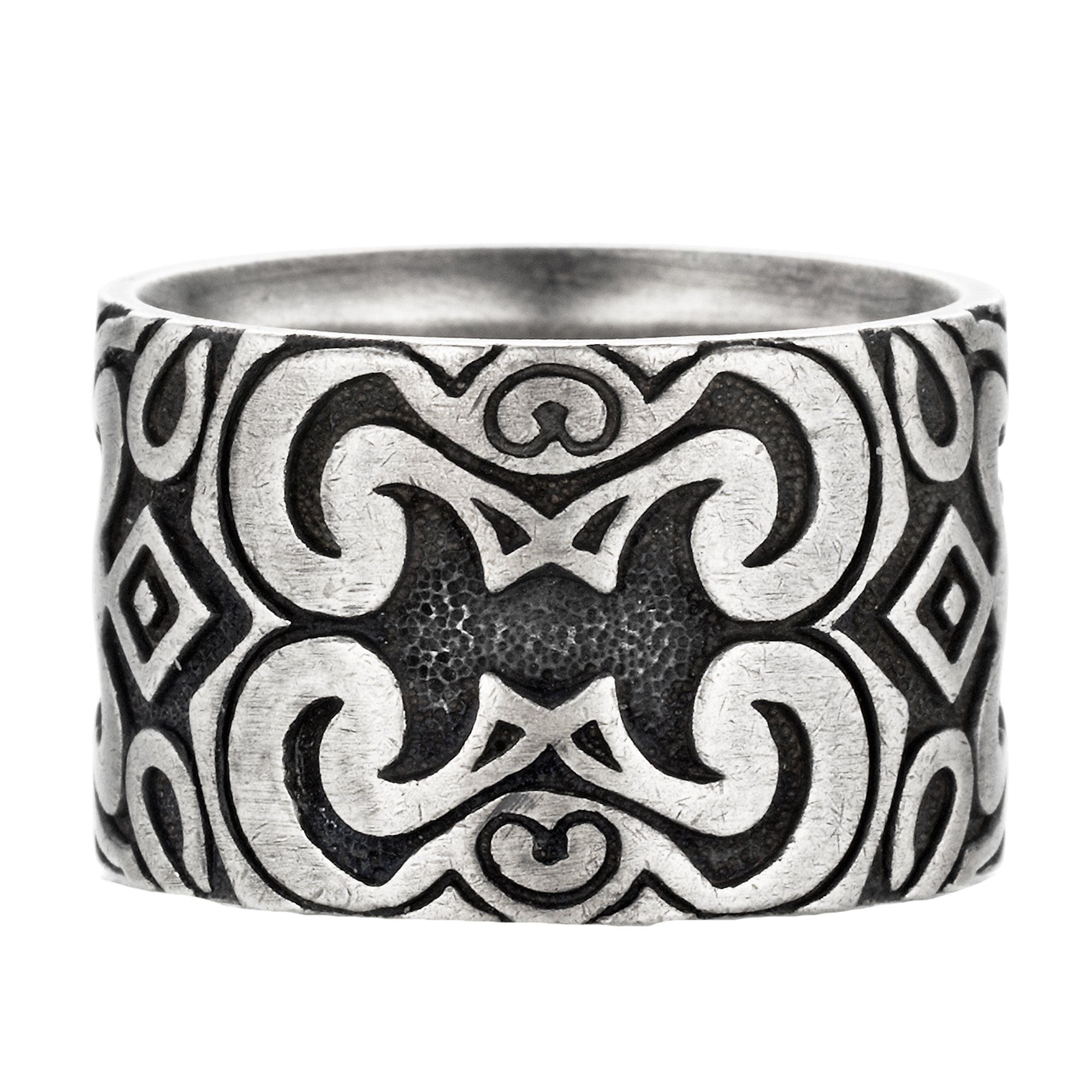 CAÏ Fingerring 925/- Sterling Silber oxidiert matt Amerika